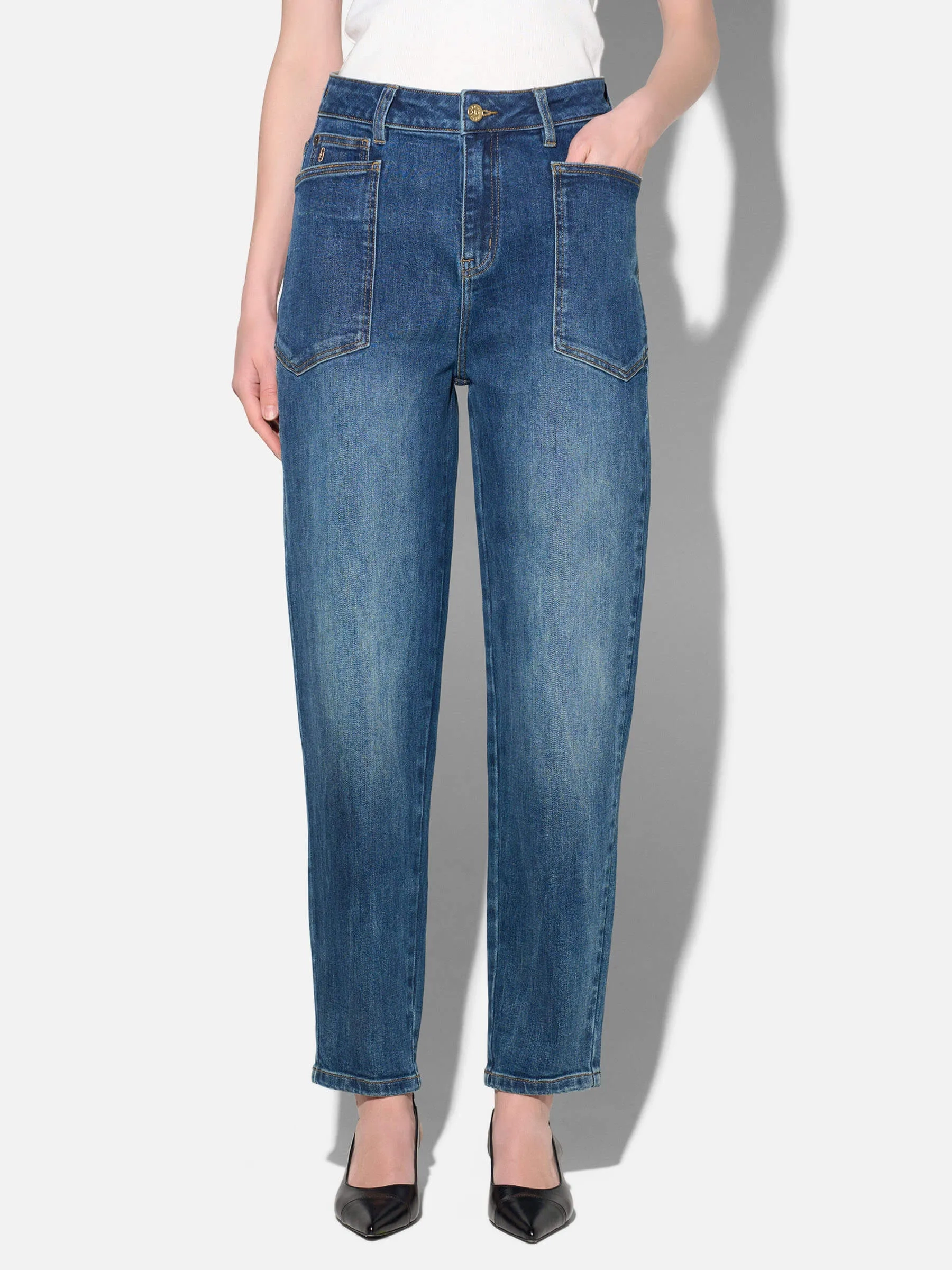 barrel jeans dames stretch janice