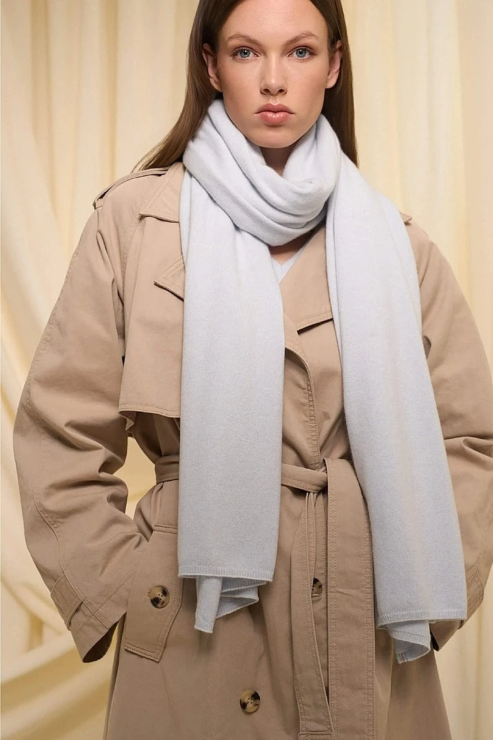 Cashmere Sjaal Dames Santos Licht Blauw