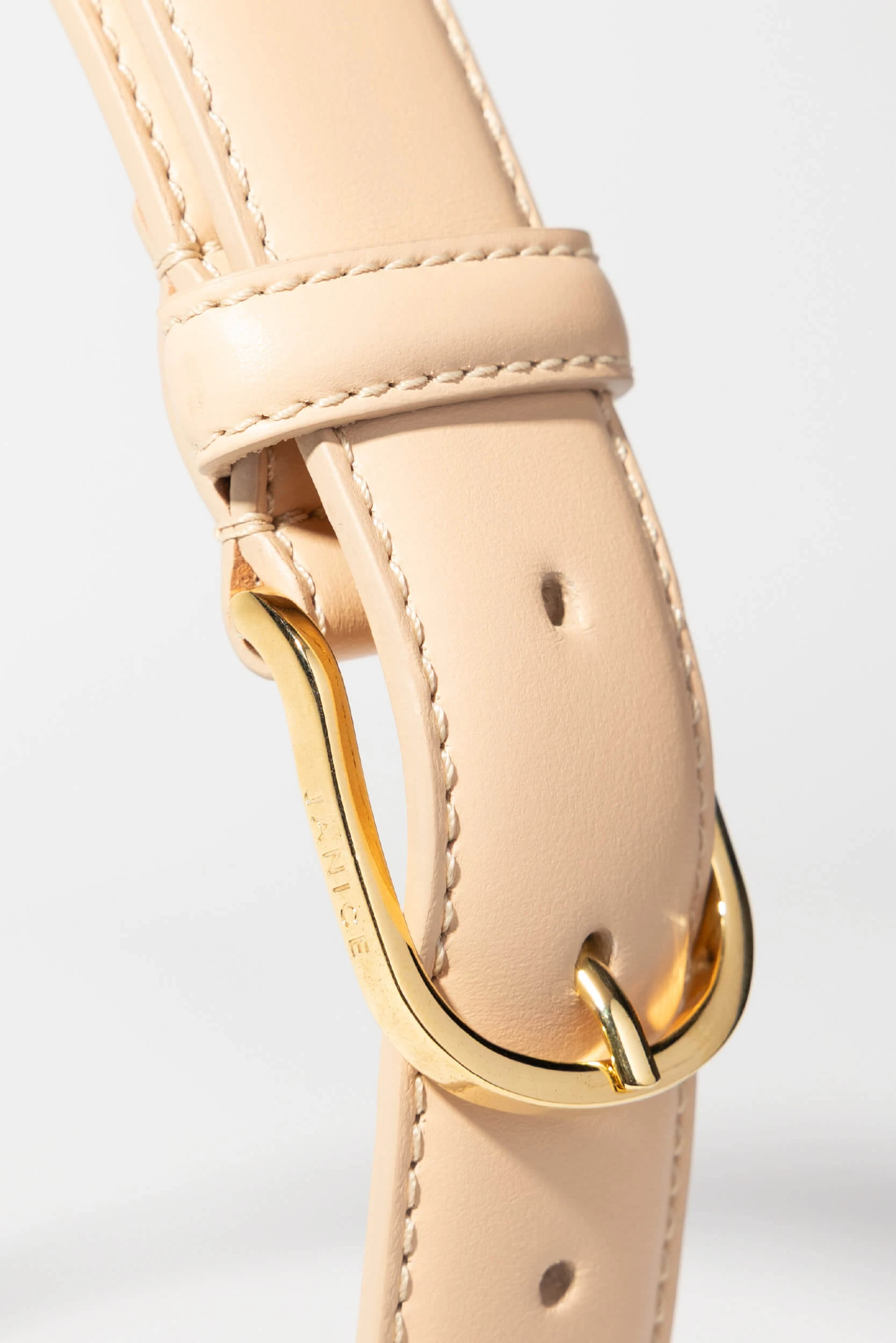 Leren Riem Dames Chase Creme