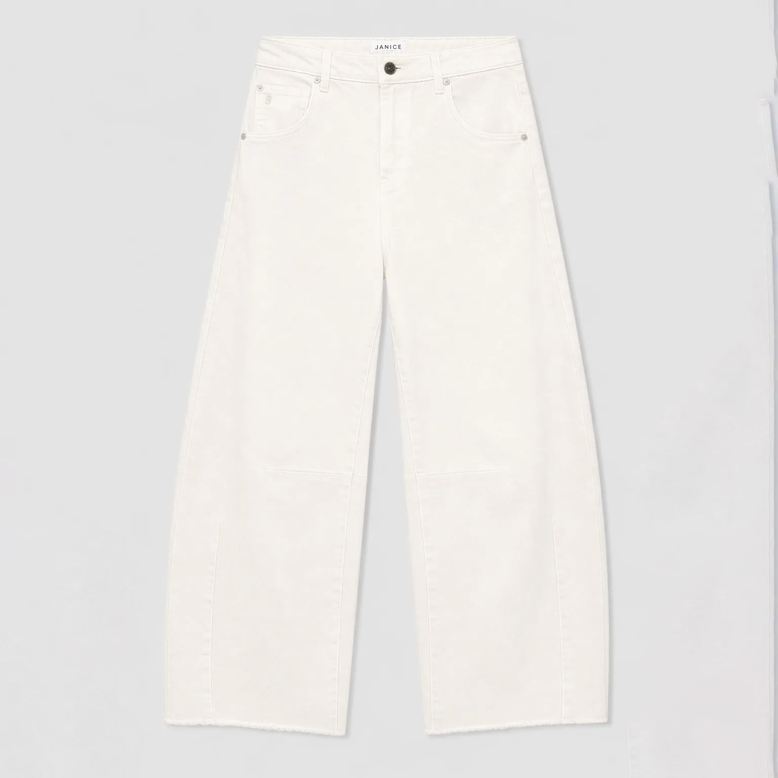 Barrel Jeans Dames Midrise Wit 183 Billy