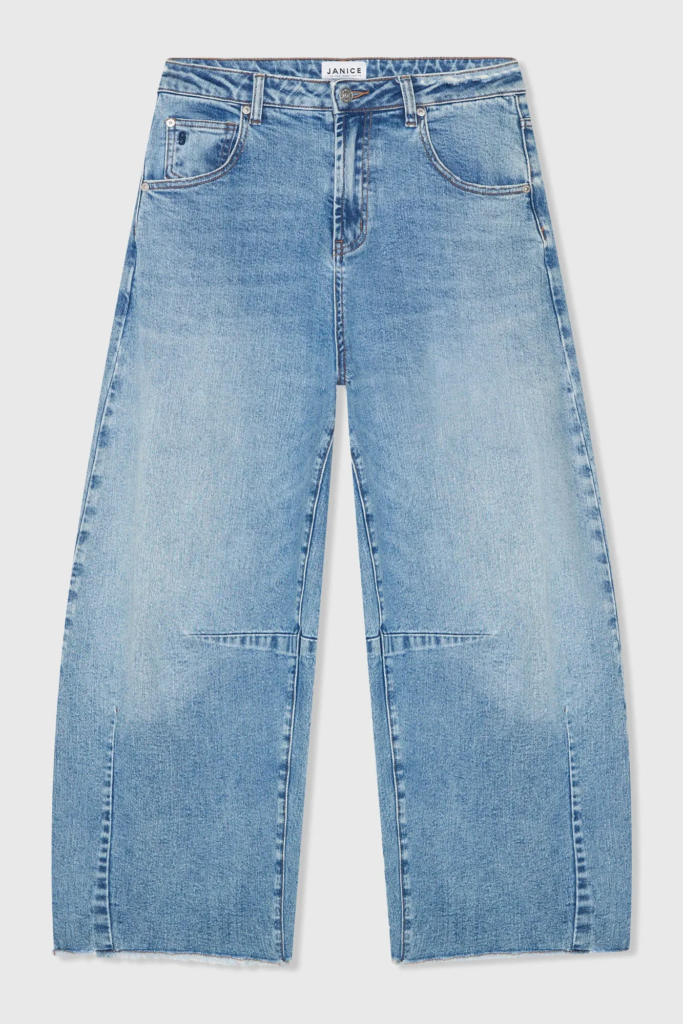 Barrel Jeans Dames Midrise Billy Blauw 379