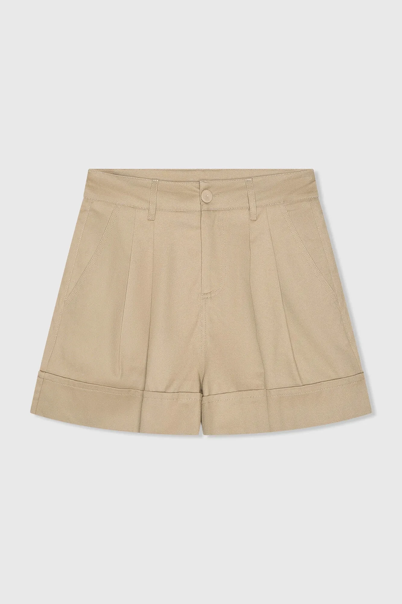 Beige Katoenen Shorts Dames Arthur