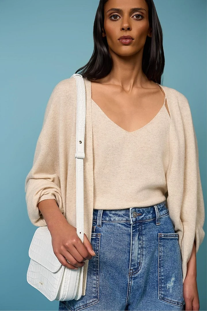 Cashmere Dames Vest Blade Beige