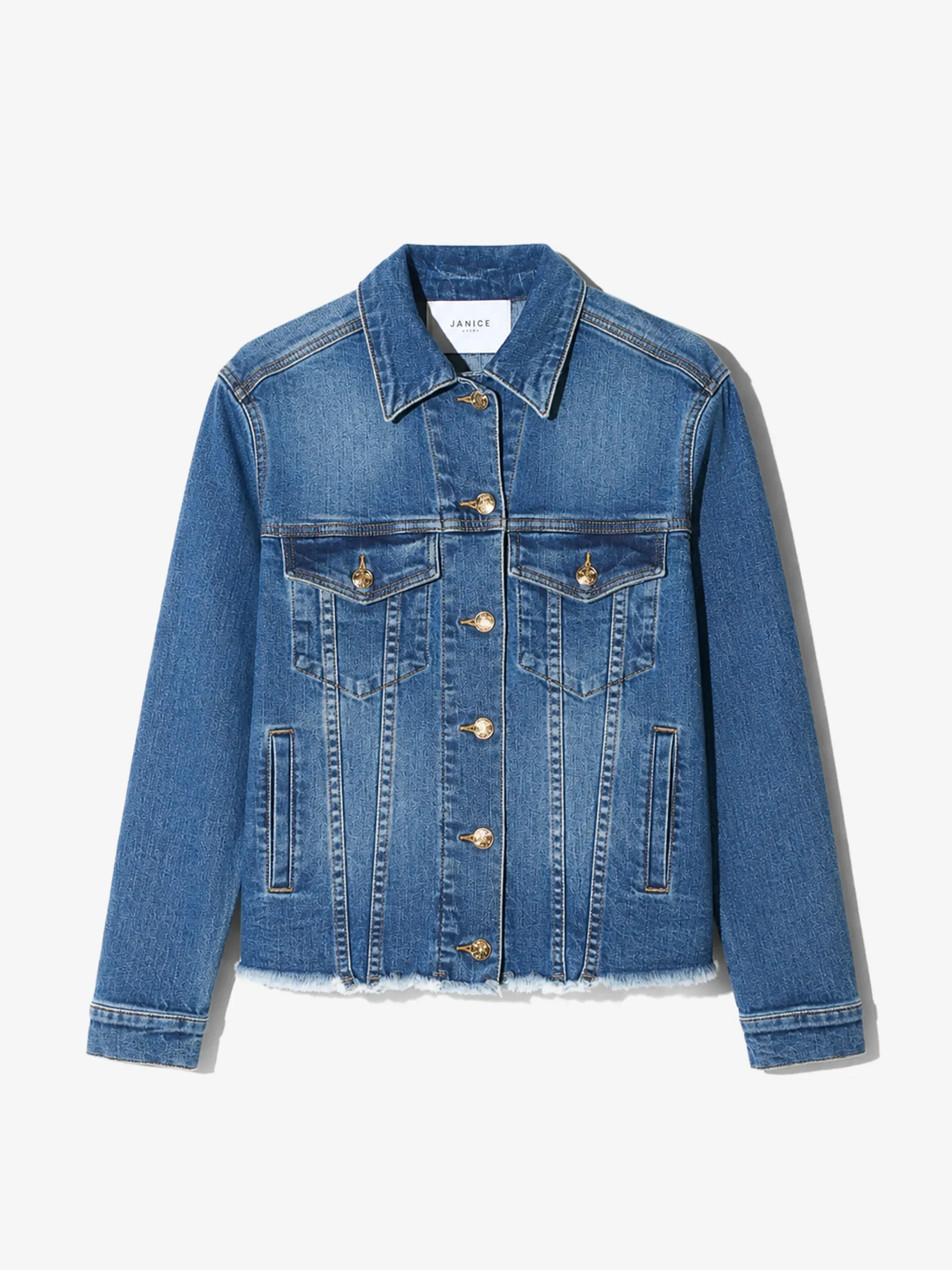 Blauw Denim Spijkerjack Stretch Dames Gregory 469