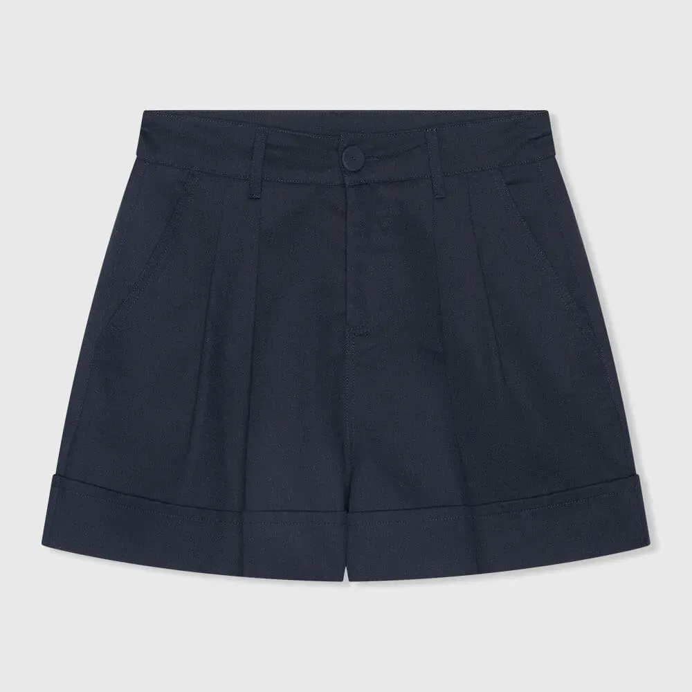 Blauwe Katoenen Shorts Dames Arthur