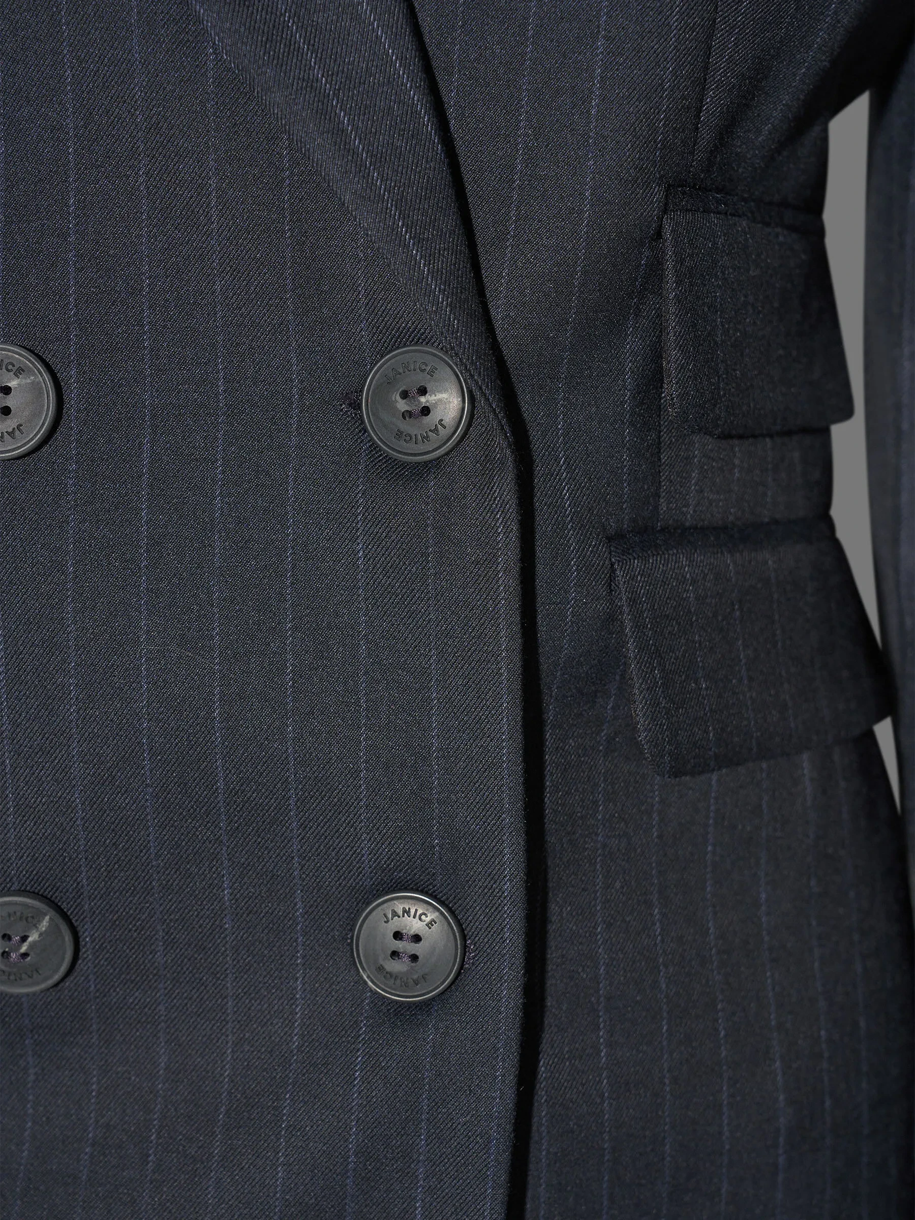 Blazer Dames Blauw Krijtstreep Martin
