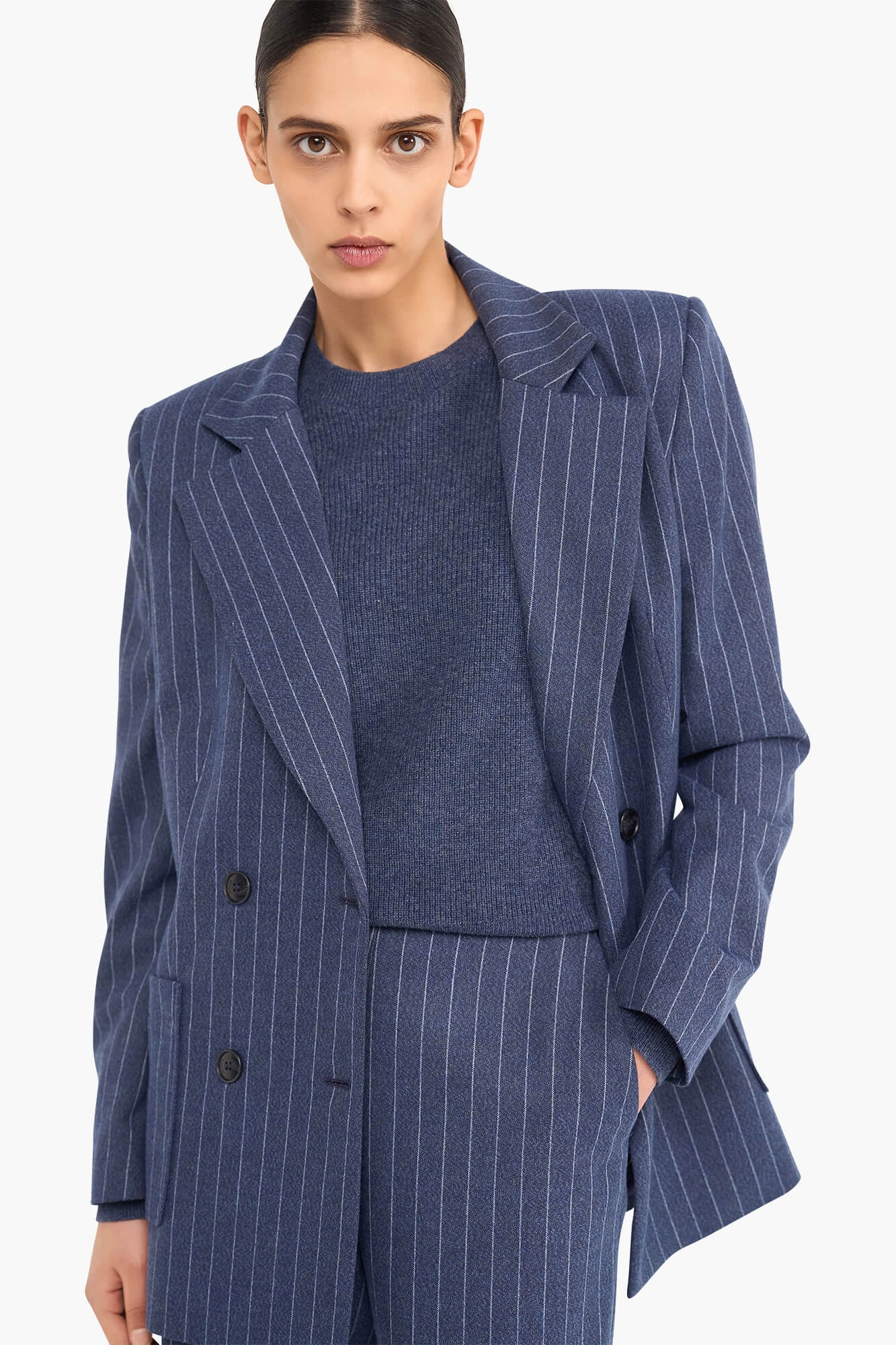 Blazer Dames Double Breasted Martin Blauw Streep
