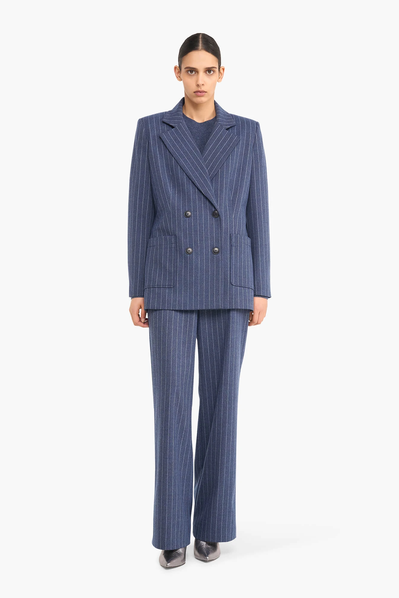 Blazer Dames Double Breasted Martin Blauw Streep