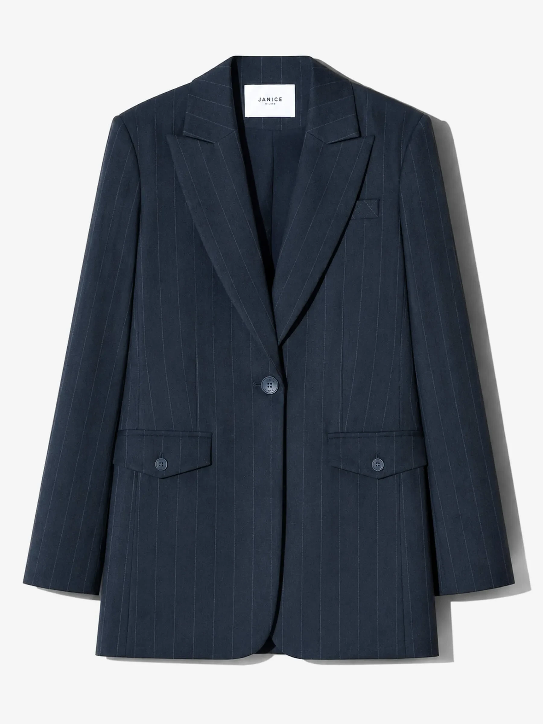 Blazer Dames Boyfriend Blauw Krijtstreep Hank