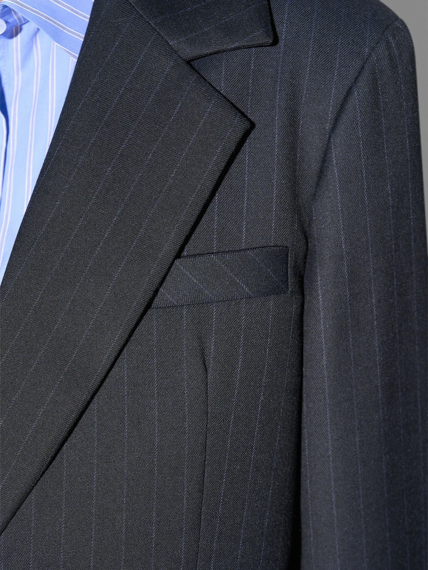 Blazer Dames Boyfriend Blauw Krijtstreep Oxen