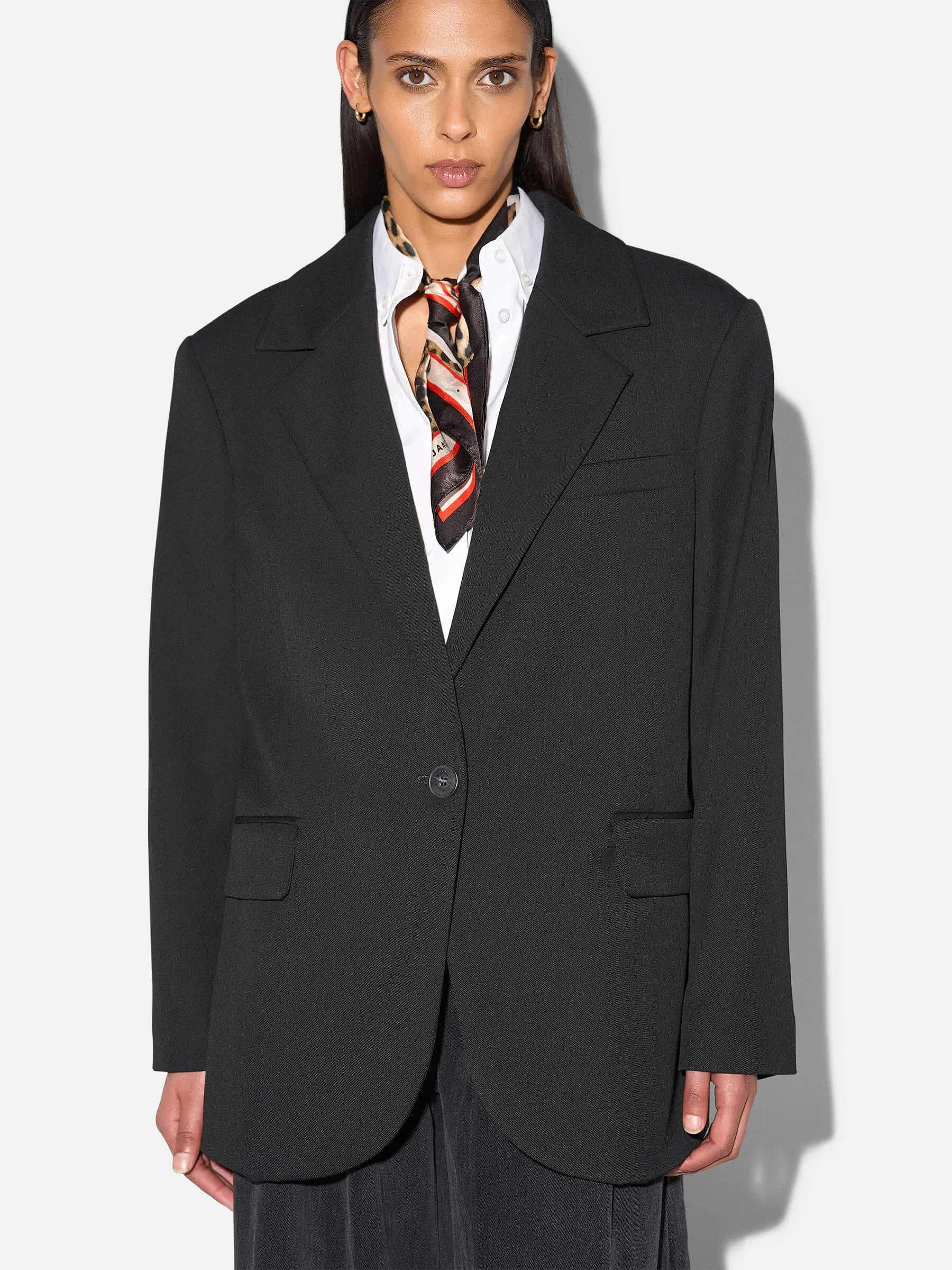 Blazer Dames Boyfriend Zwart Oxen