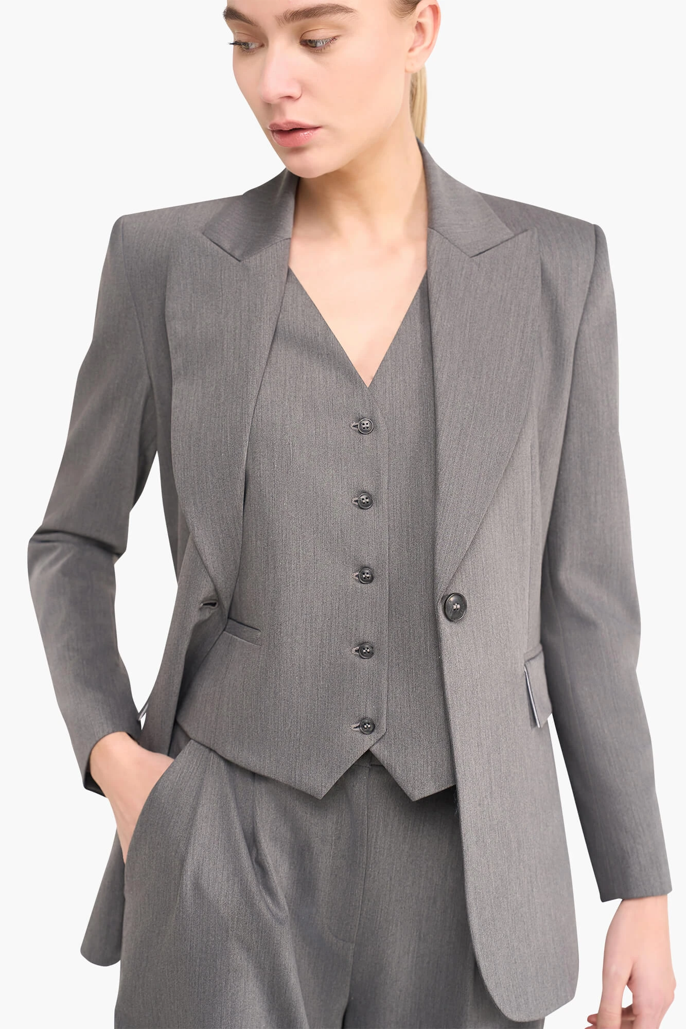 Blazer Dames Getailleerd Marcus Grijs