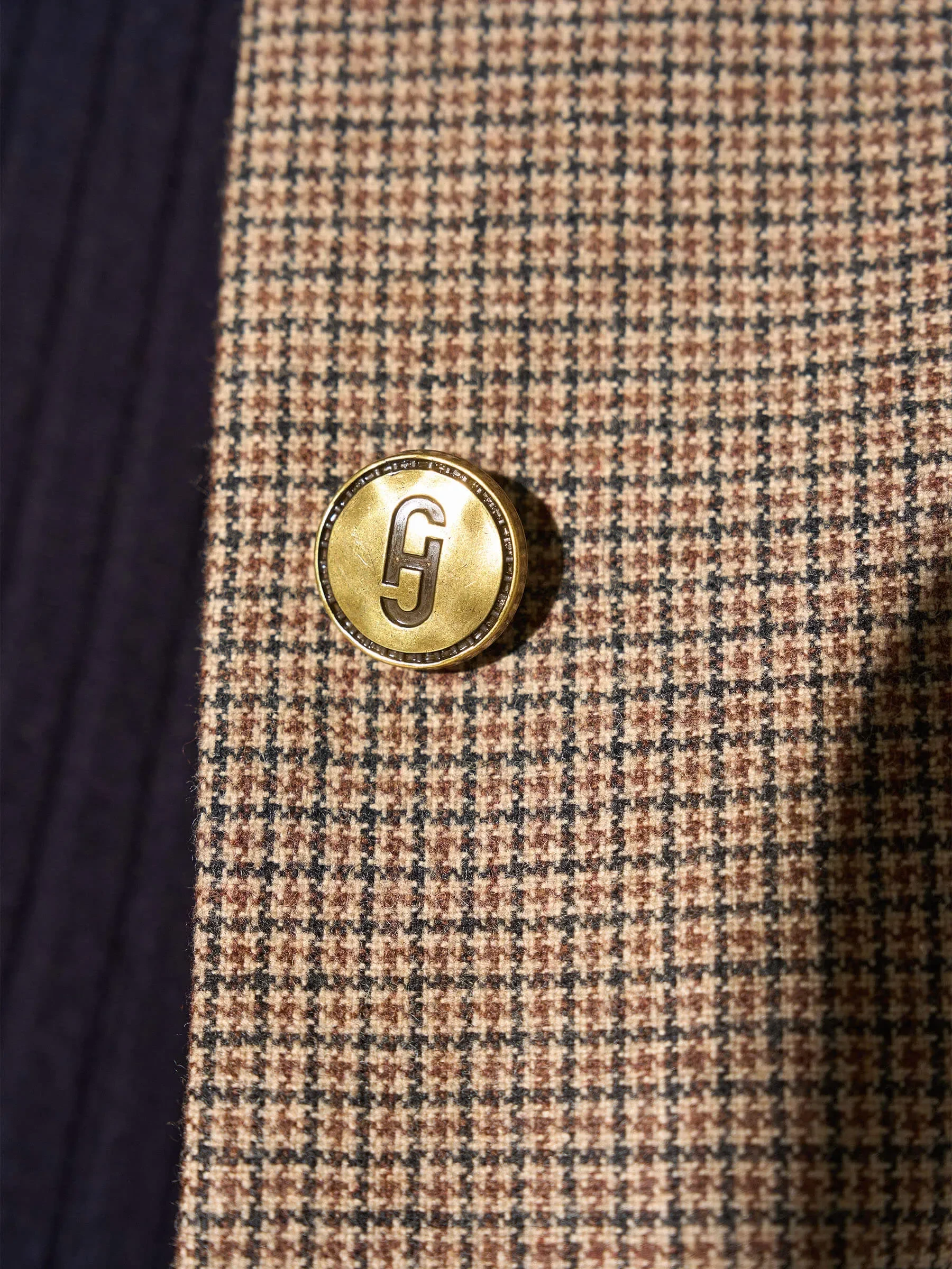 Blazer Dames Jasje Bruin Kleine Ruit Laurent