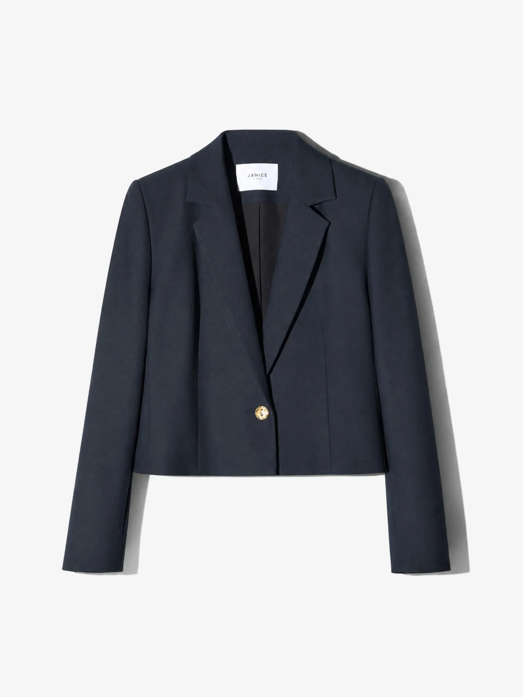 Blazer Dames Jasje Kort Blauw Ruit Crain