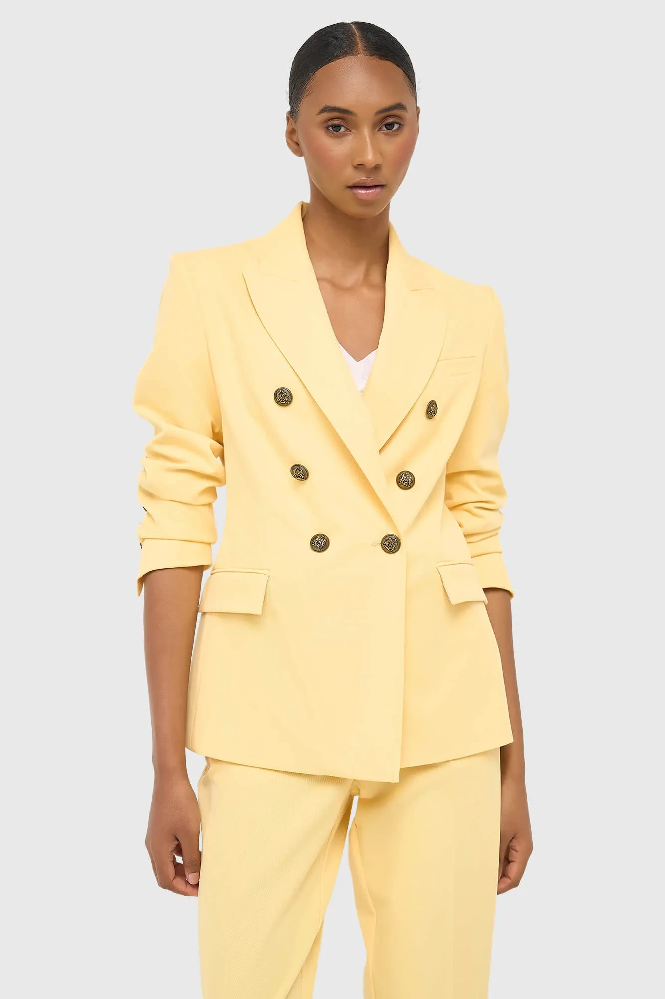 Blazer Dames Knopen Getailleerd Connor Geel