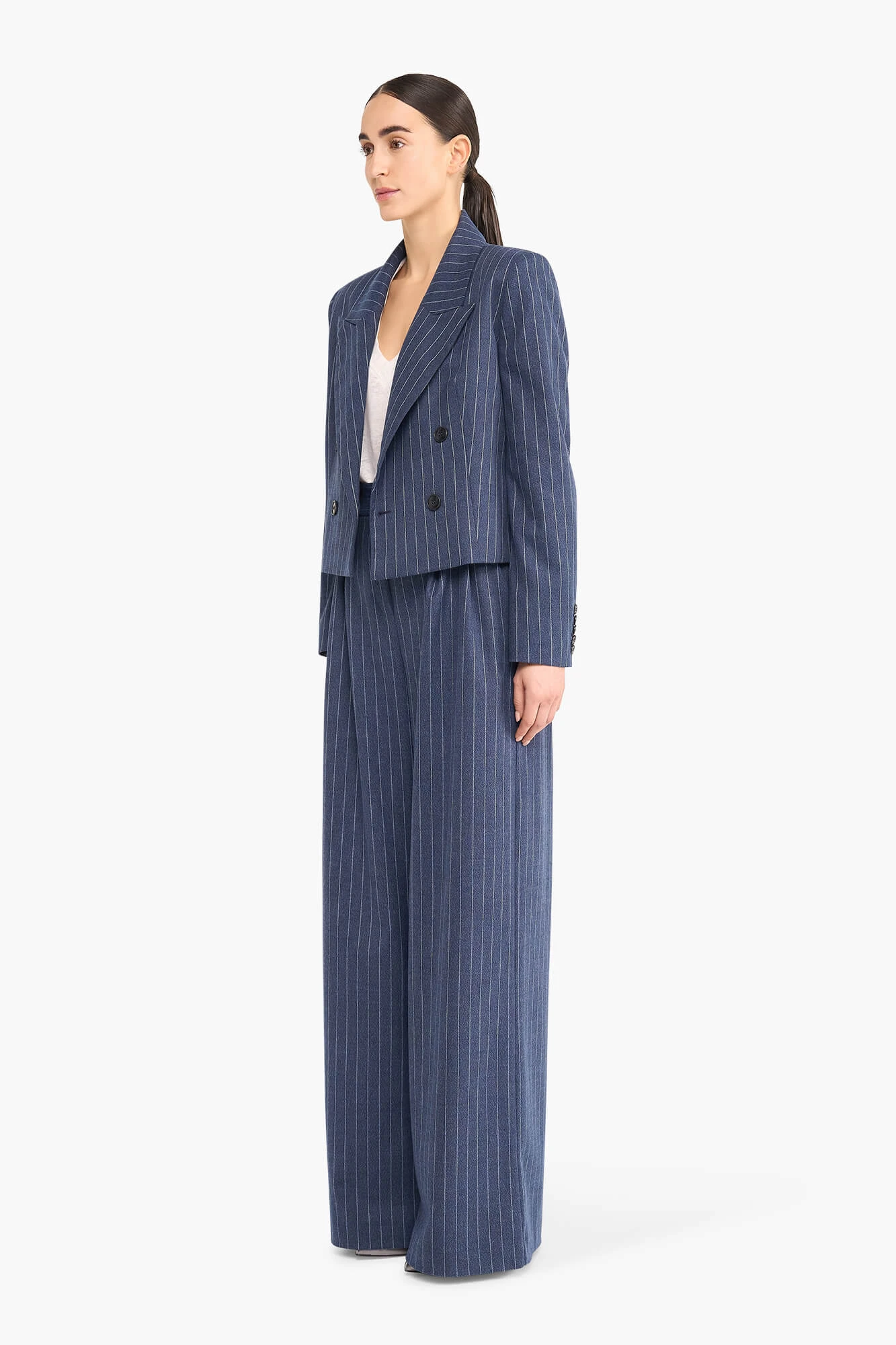 Blazer Dames Kort Stan Blauw Streep