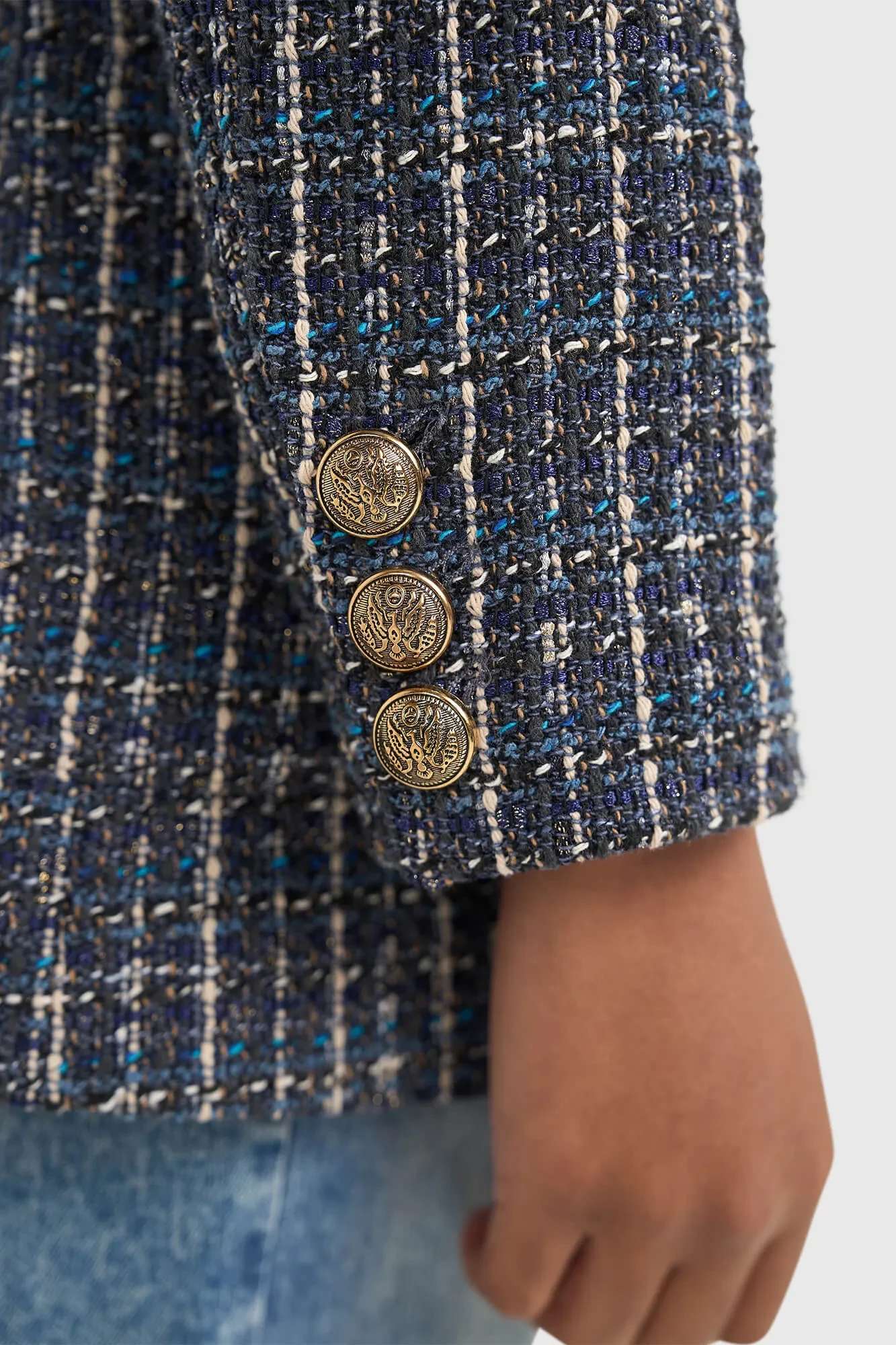 Blazer Dames Tweed Blauw Martin