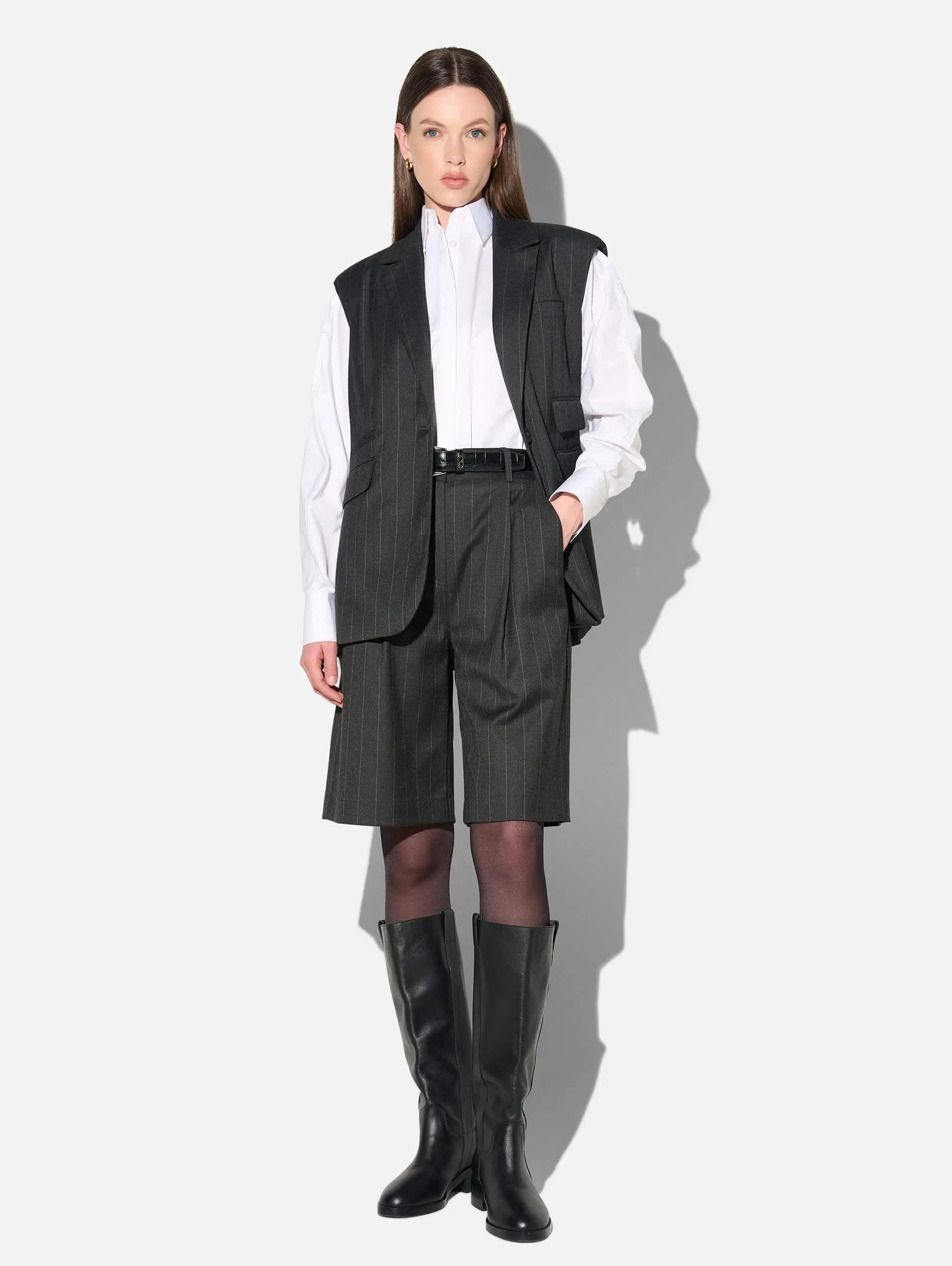 Blazer Vest Dames Zwart Krijtstreep Marvin