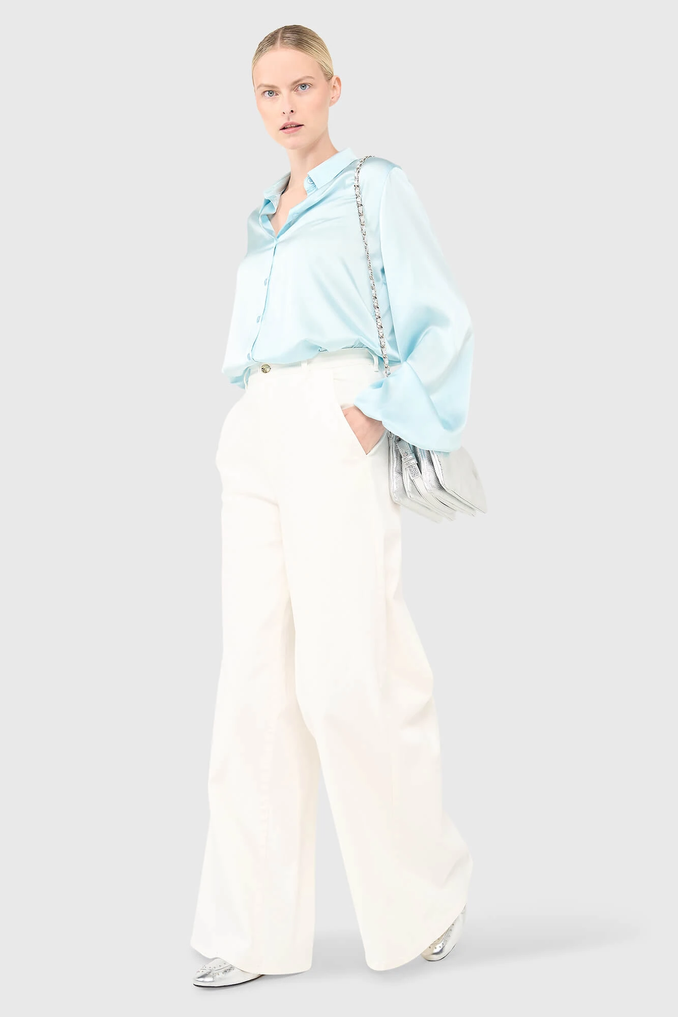 Abe Blouse Licht Blauw