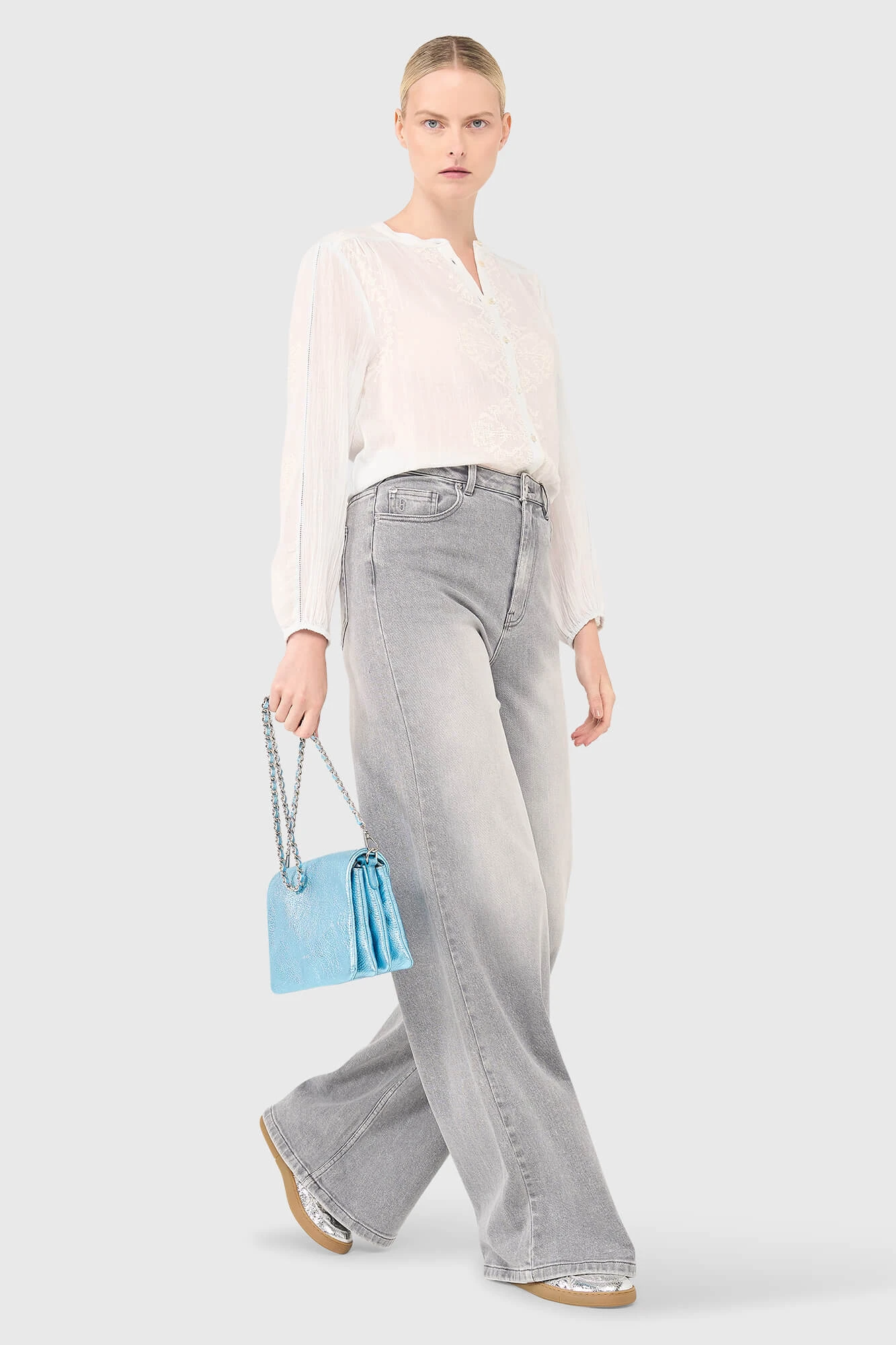 Austin Blouse Licht Blauw