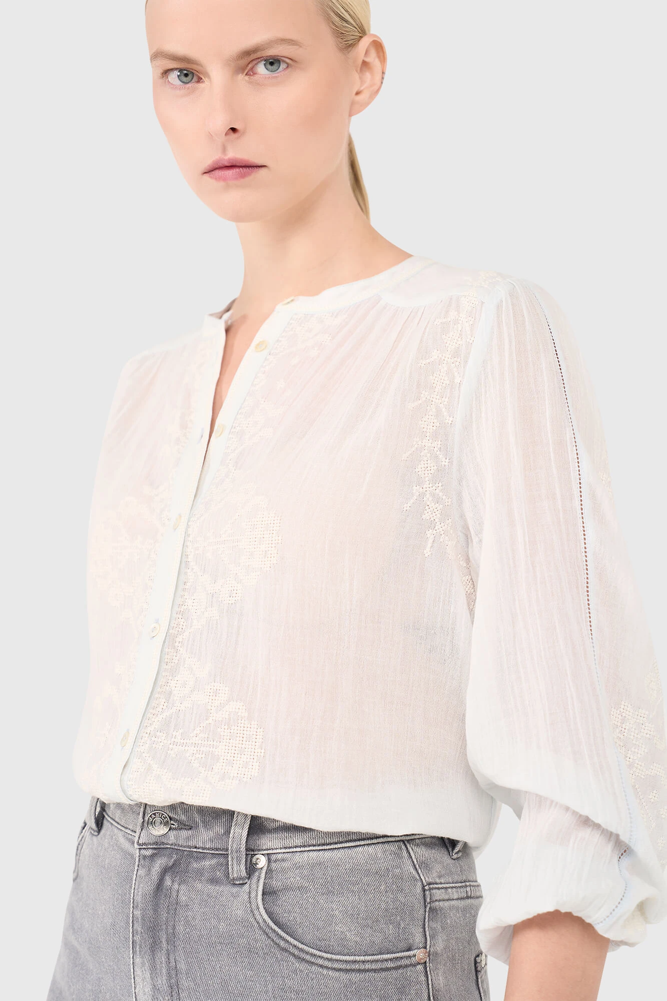 Austin Blouse Licht Blauw