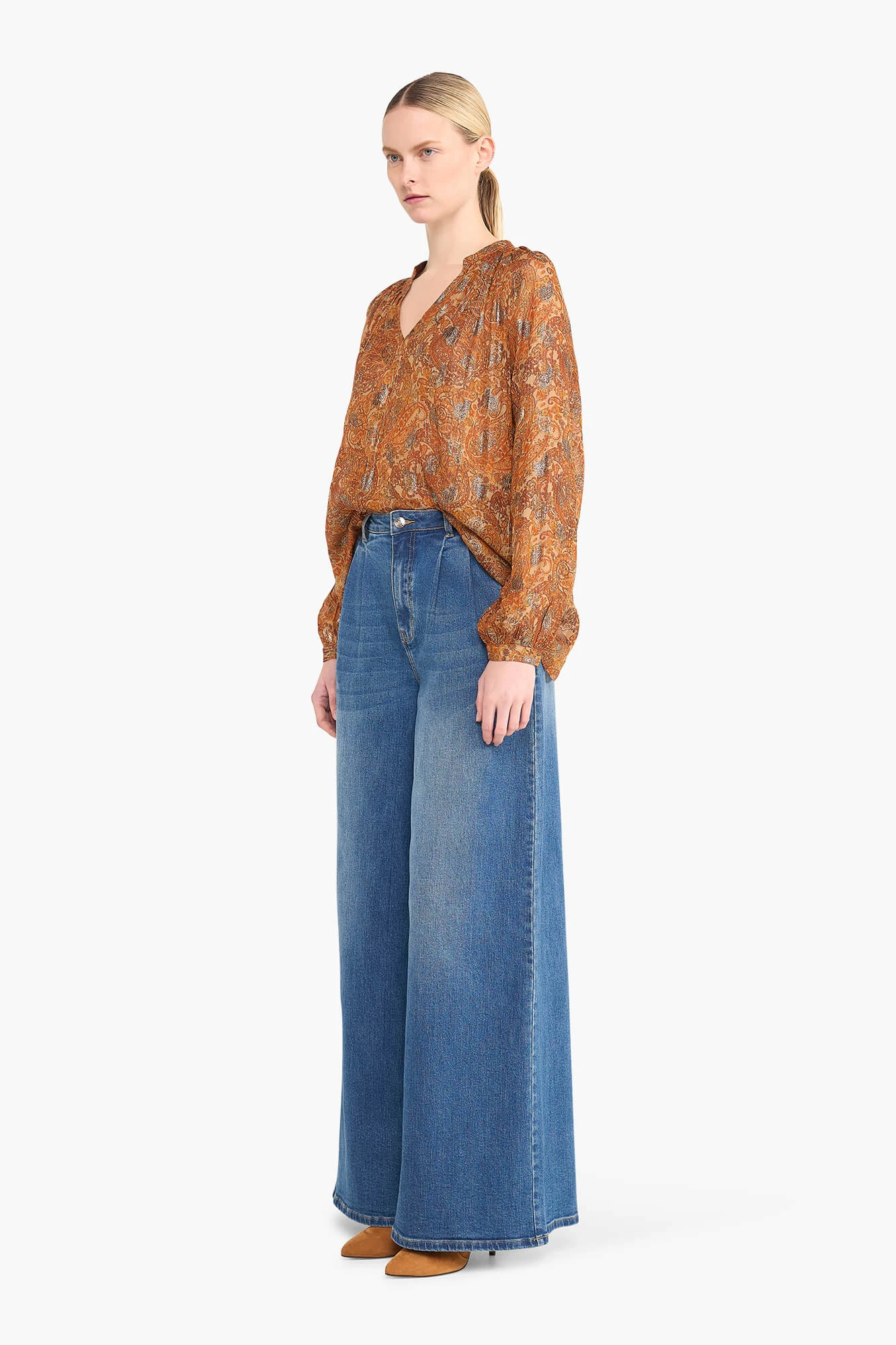 Blouse Dames Bruin Landon Paisley
