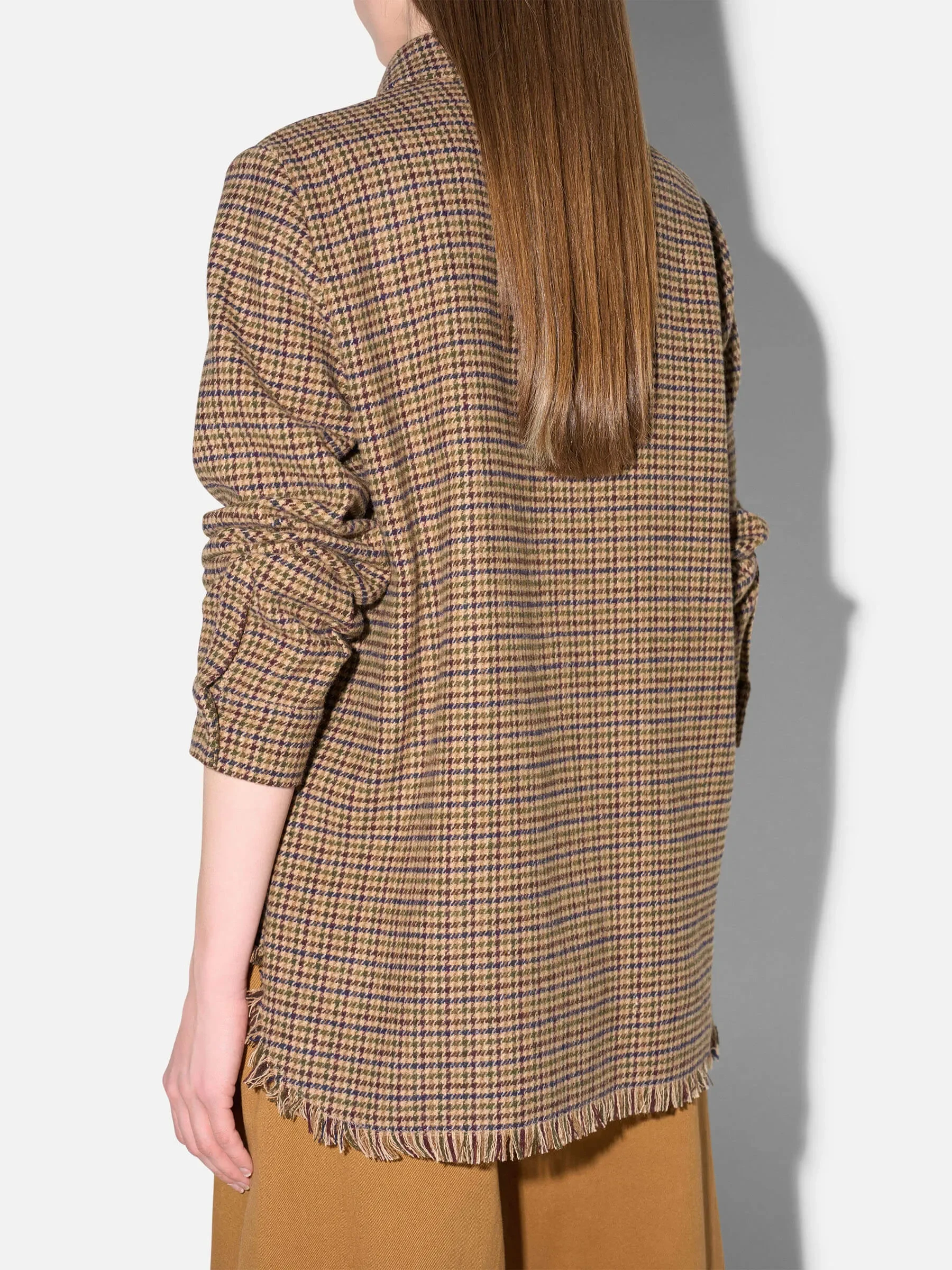 Blouse Dames Bruin Ruit Shane
