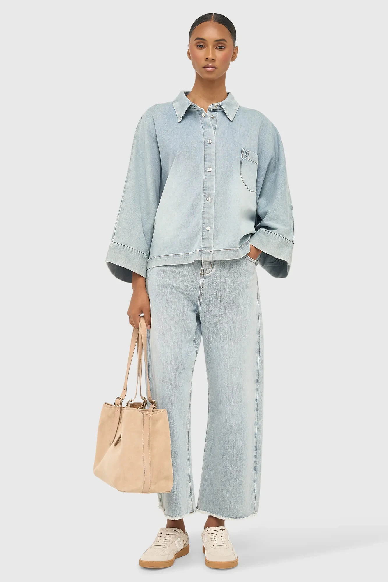 Blouse Dames Denim Kimono Carl 565