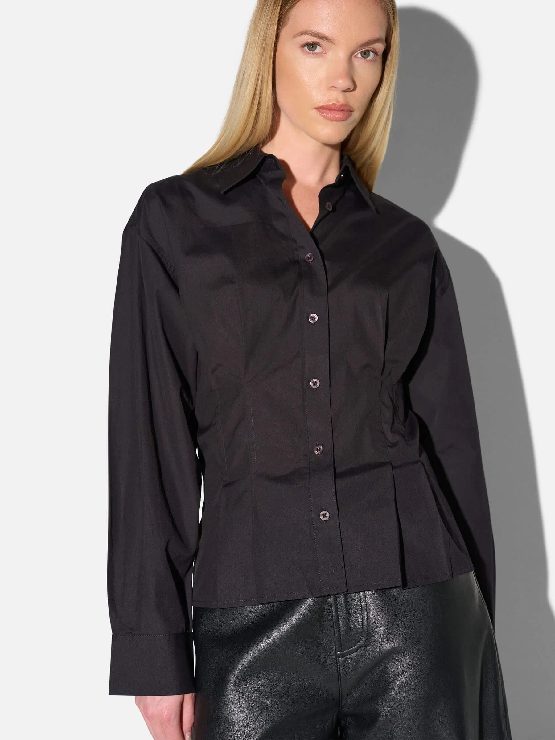 Blouse Dames Katoen Taille Brogan Zwart
