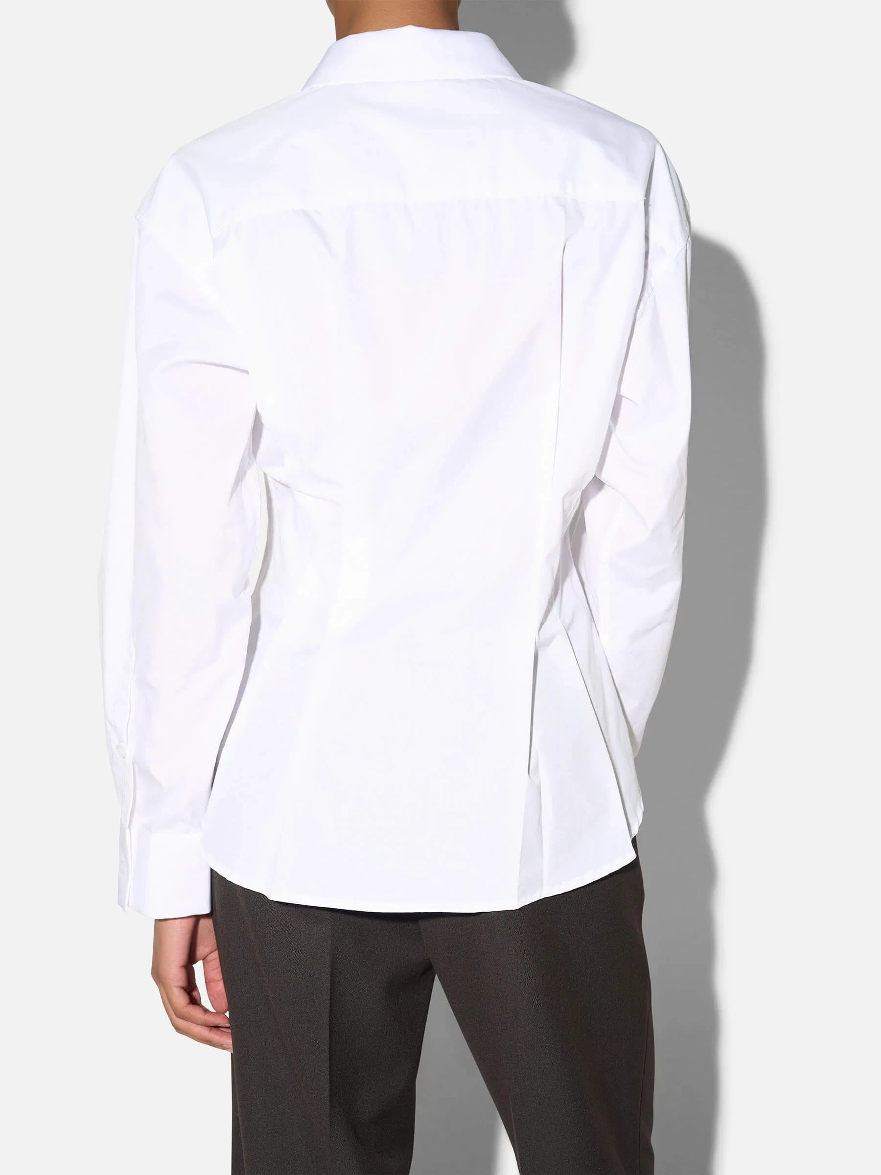 Blouse Dames Katoen Wit Taille Brogan