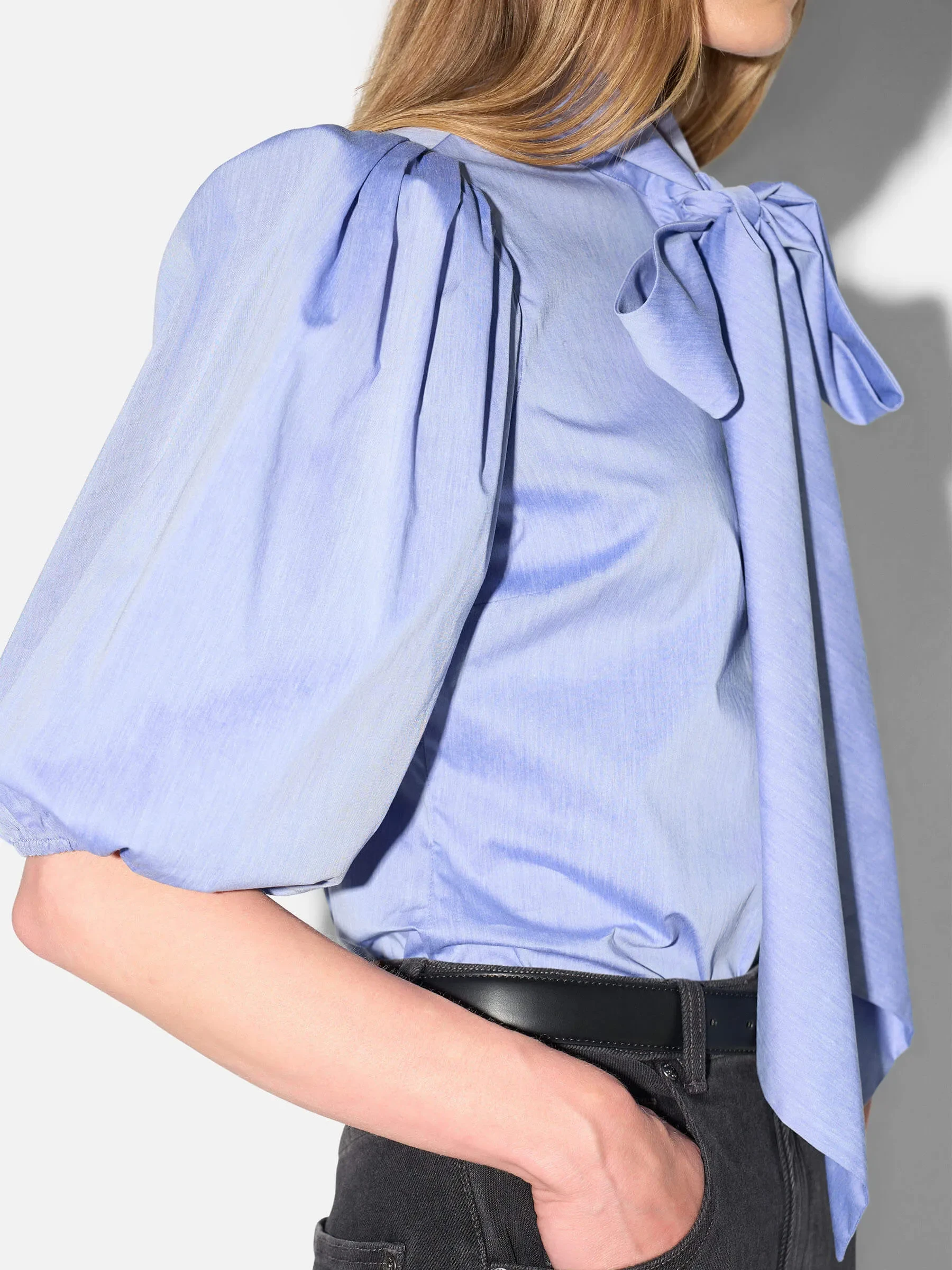 Blouse Dames Strik Katoen Blauw Lars