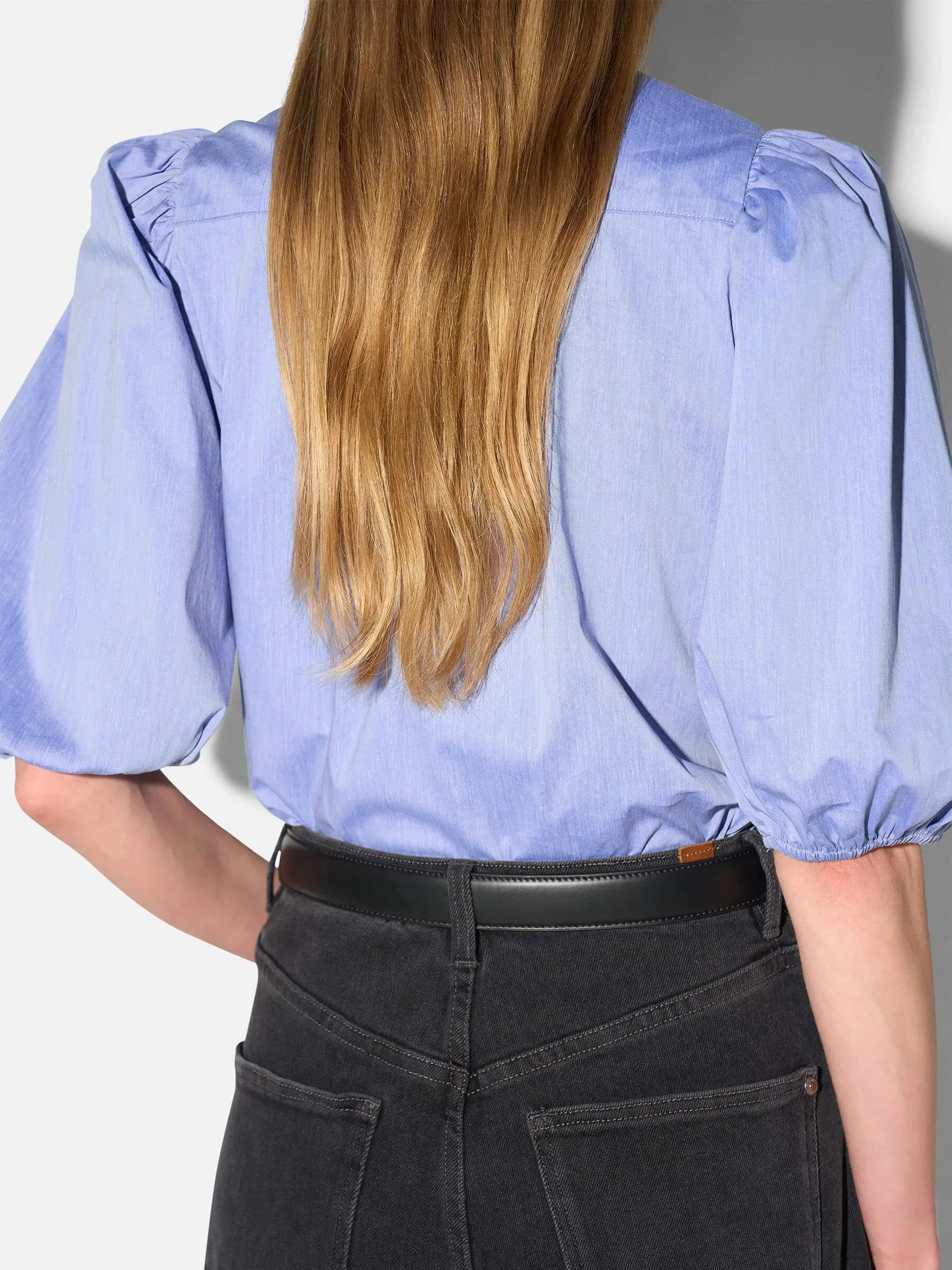 Blouse Dames Strik Katoen Blauw Lars