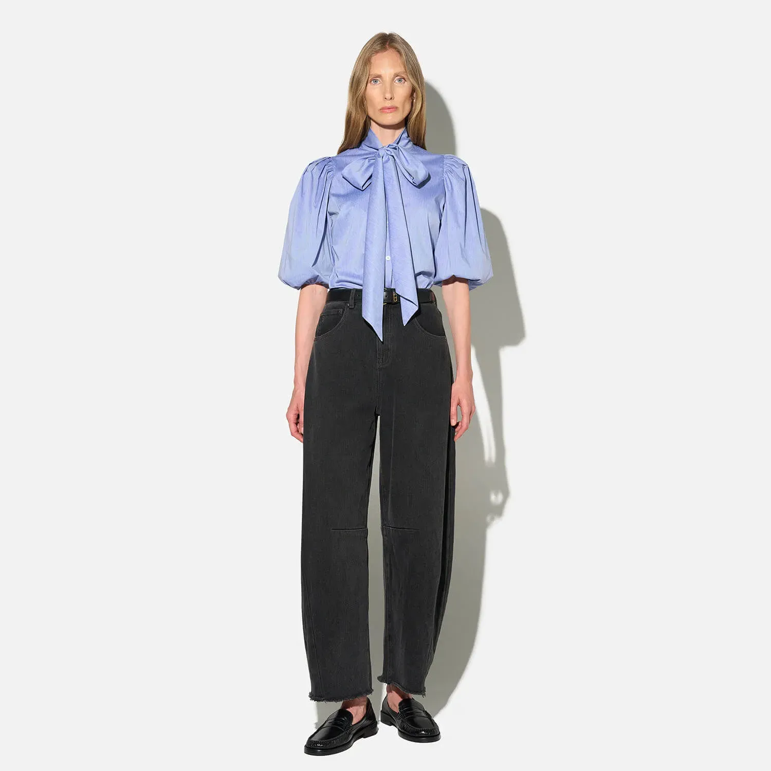 Blouse Dames Strik Katoen Blauw Lars