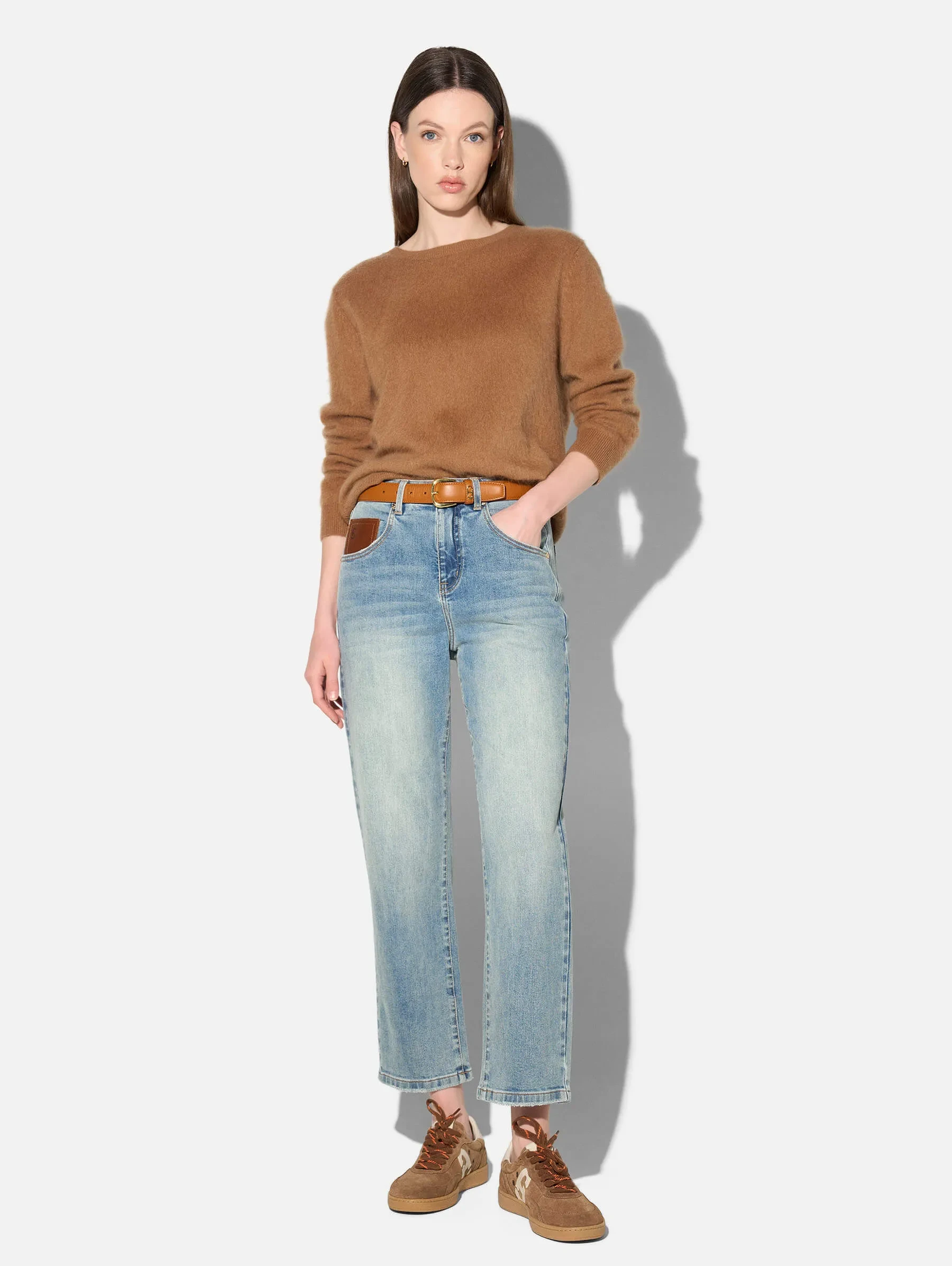 Boyfriend Jeans Dames Mid Rise Blauw Bailey 114 - eren