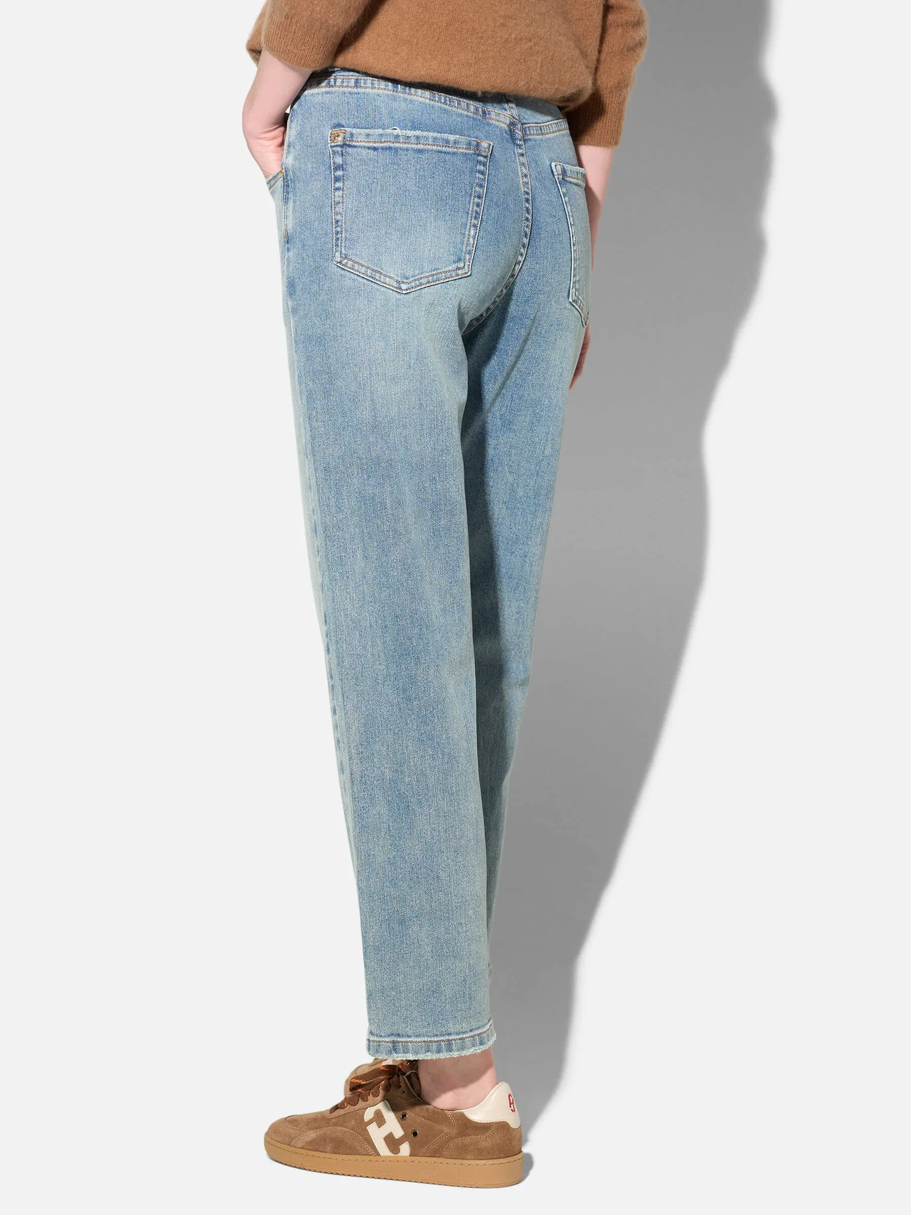 Boyfriend Jeans Dames Mid Rise Blauw Bailey 114 - eren