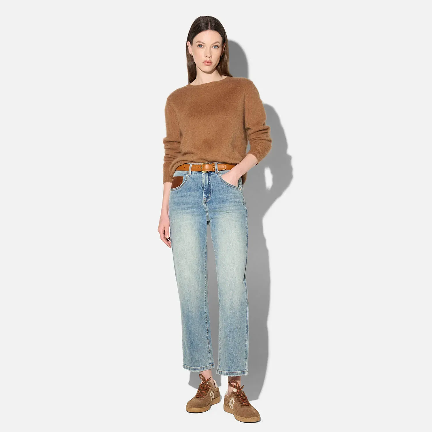 Boyfriend Jeans Dames Mid Rise Blauw Bailey 114 - eren