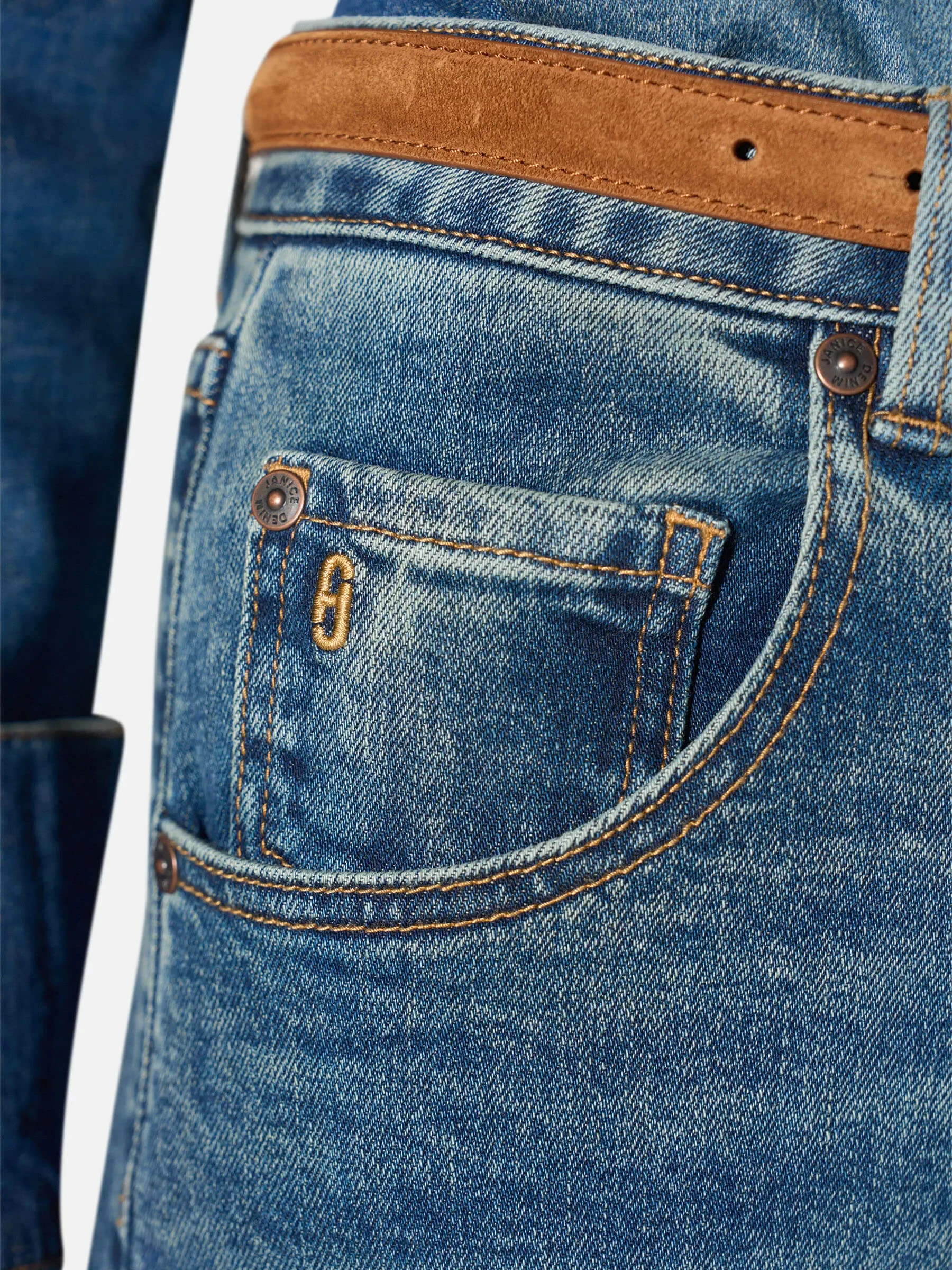 Boyfriend Jeans Dames Mid Rise Blauw Bailey 357