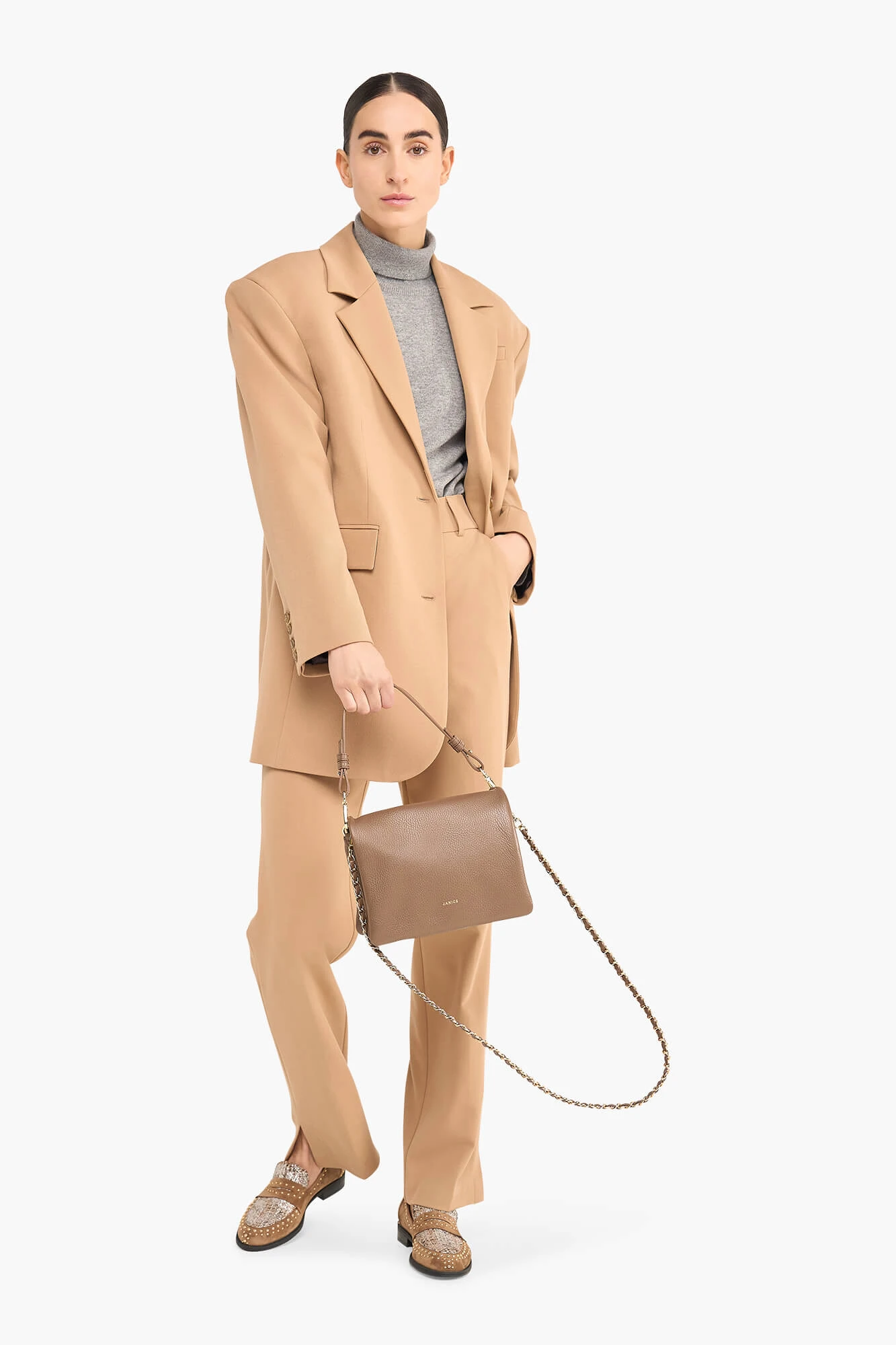 Broek Dames Splitje Marc Beige