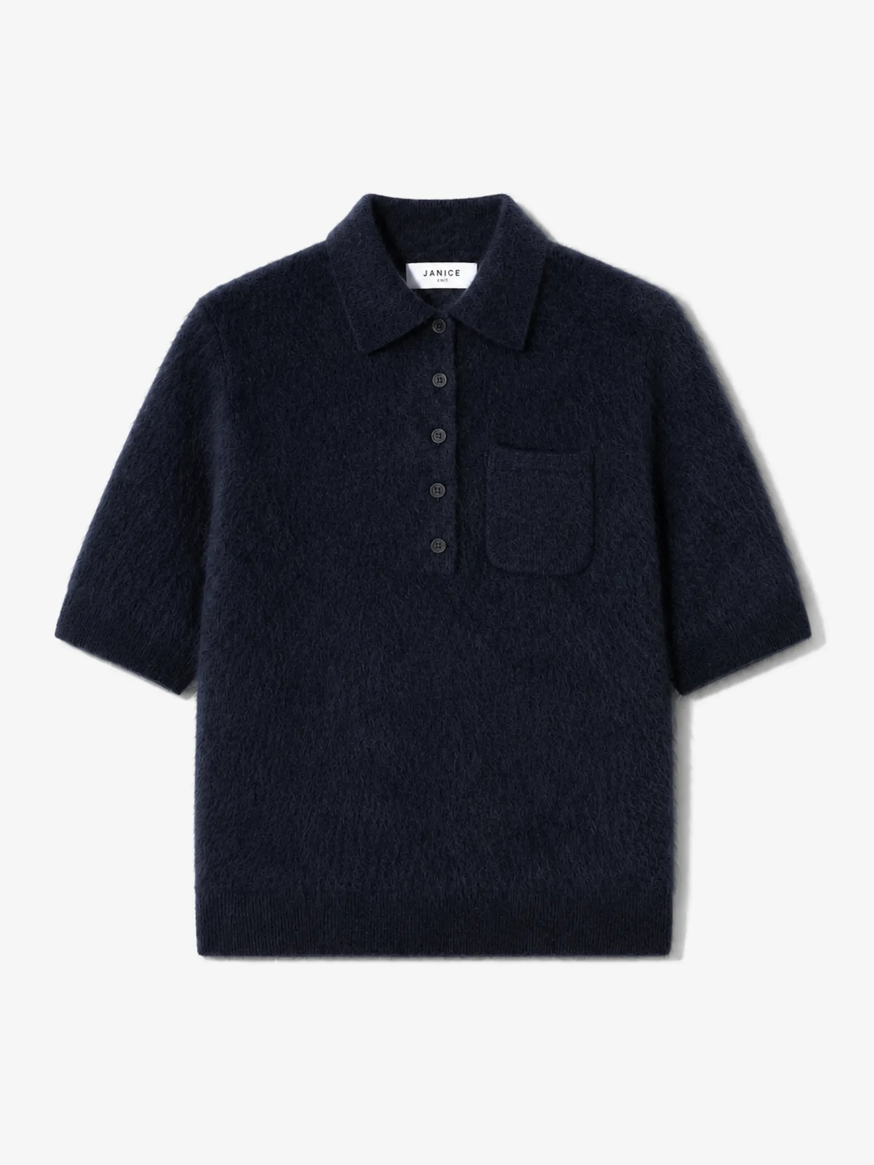 Brushed Cashmere Dames Polo Truitje Rebel Blauw
