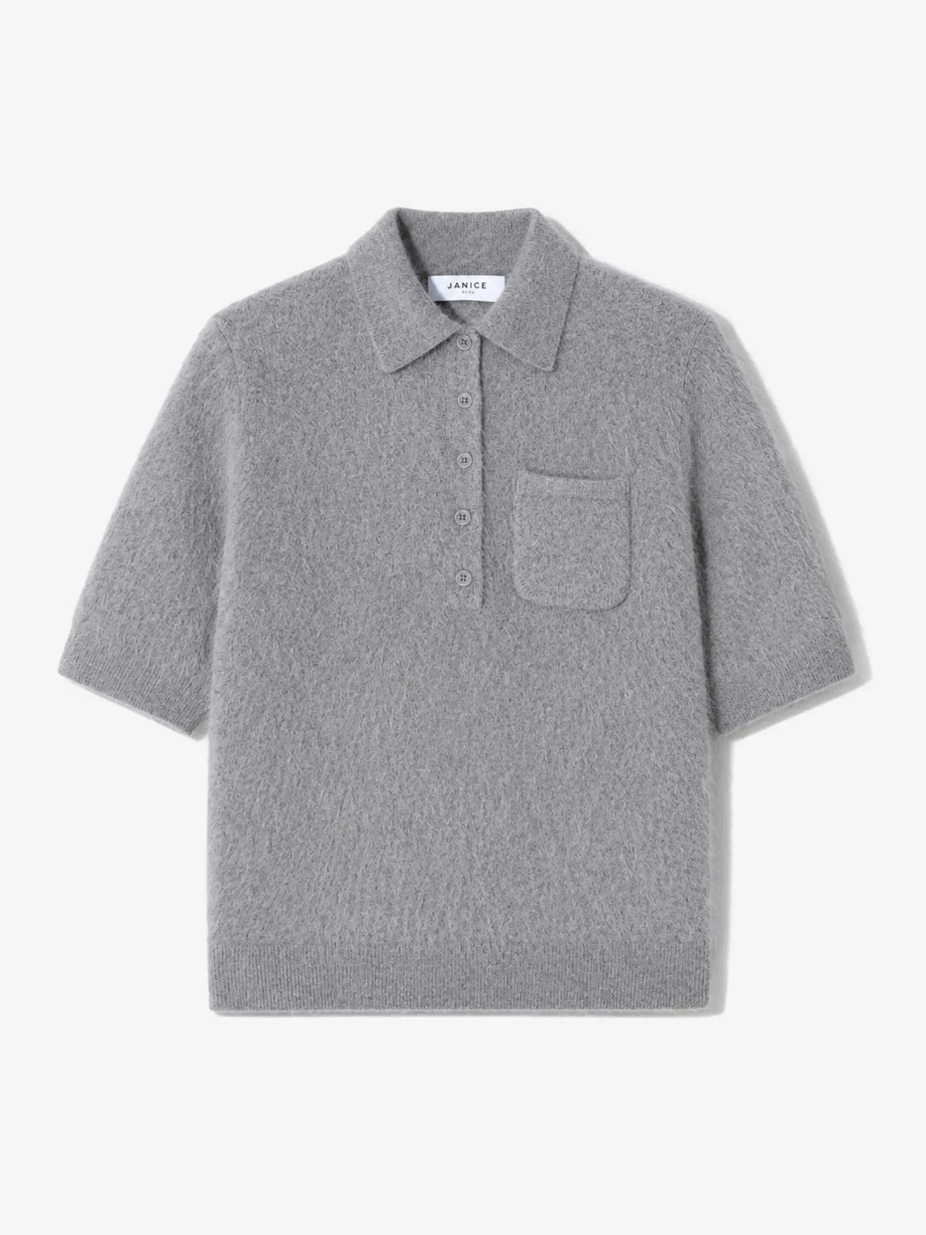 Brushed Cashmere Dames Polo Truitje Rebel Grijs