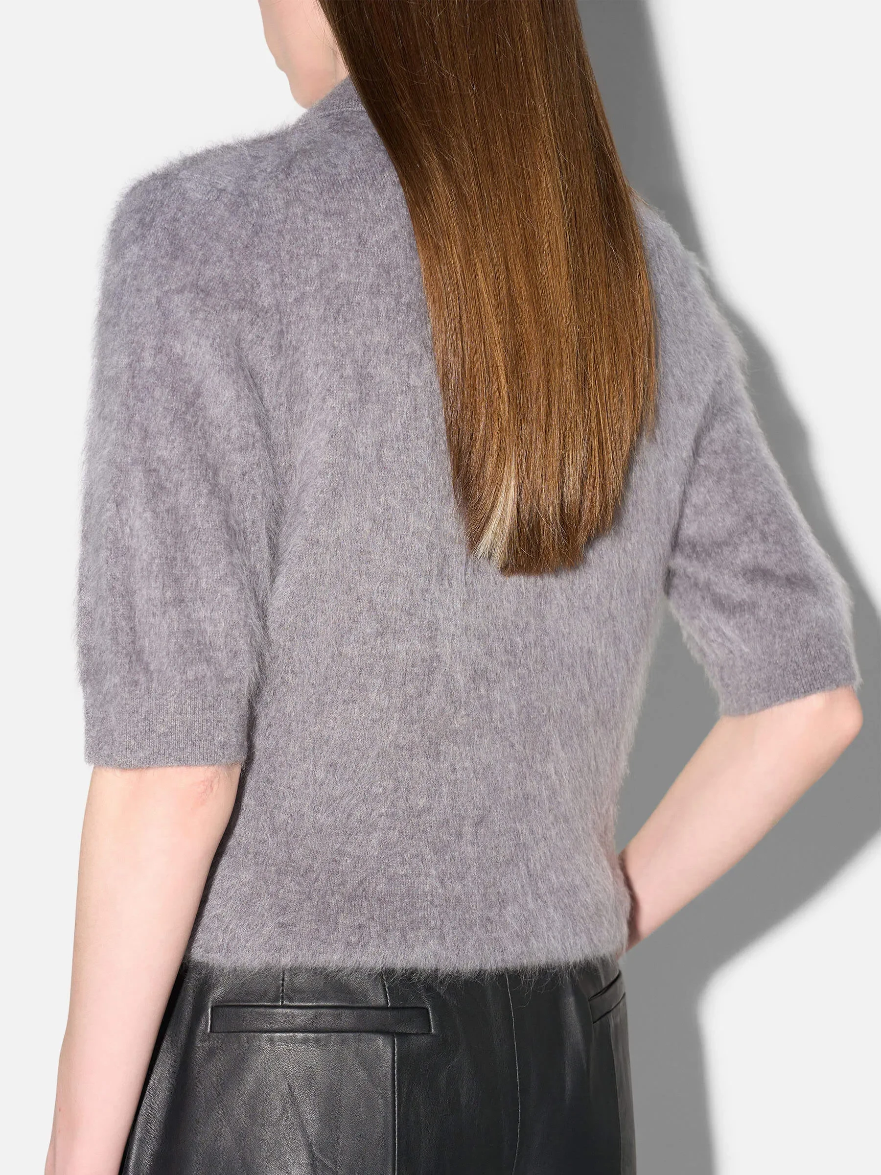 Brushed Cashmere Dames Polo Truitje Rebel Grijs