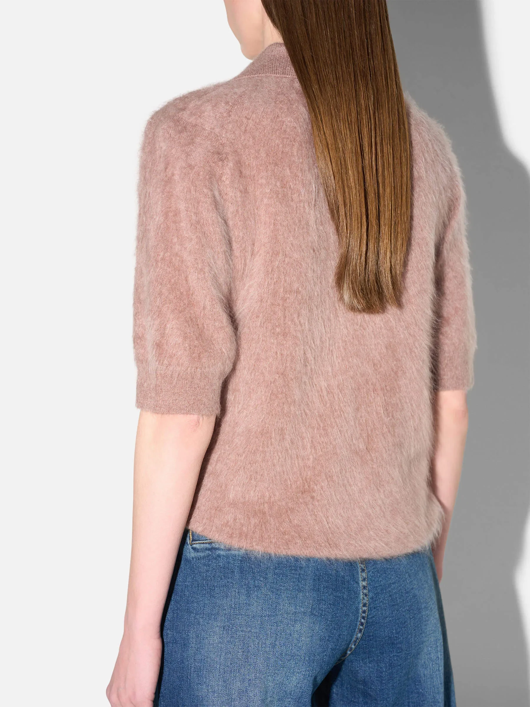 Brushed Cashmere Dames Polo Truitje Rebel Taupe