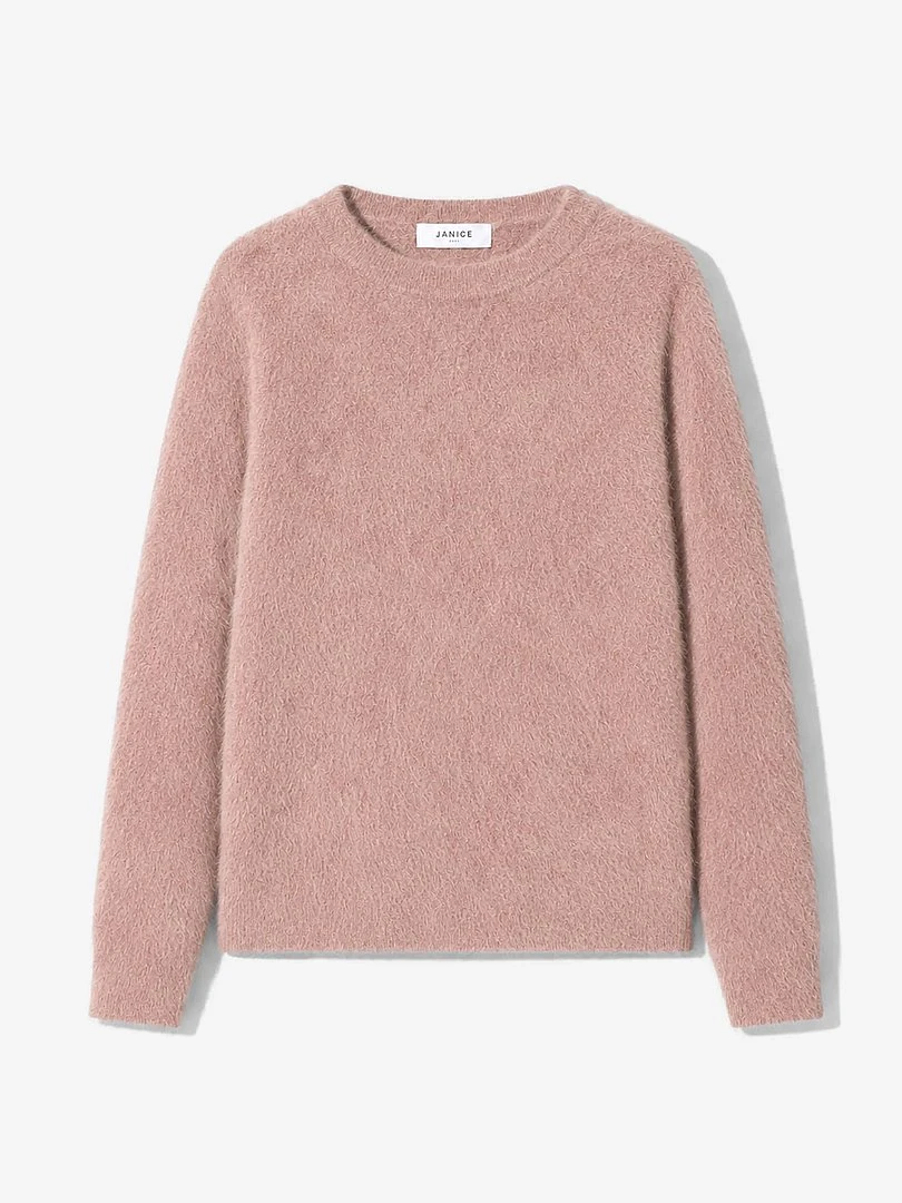 Brushed Cashmere Dames Trui Ronde Hals Lewis Taupe