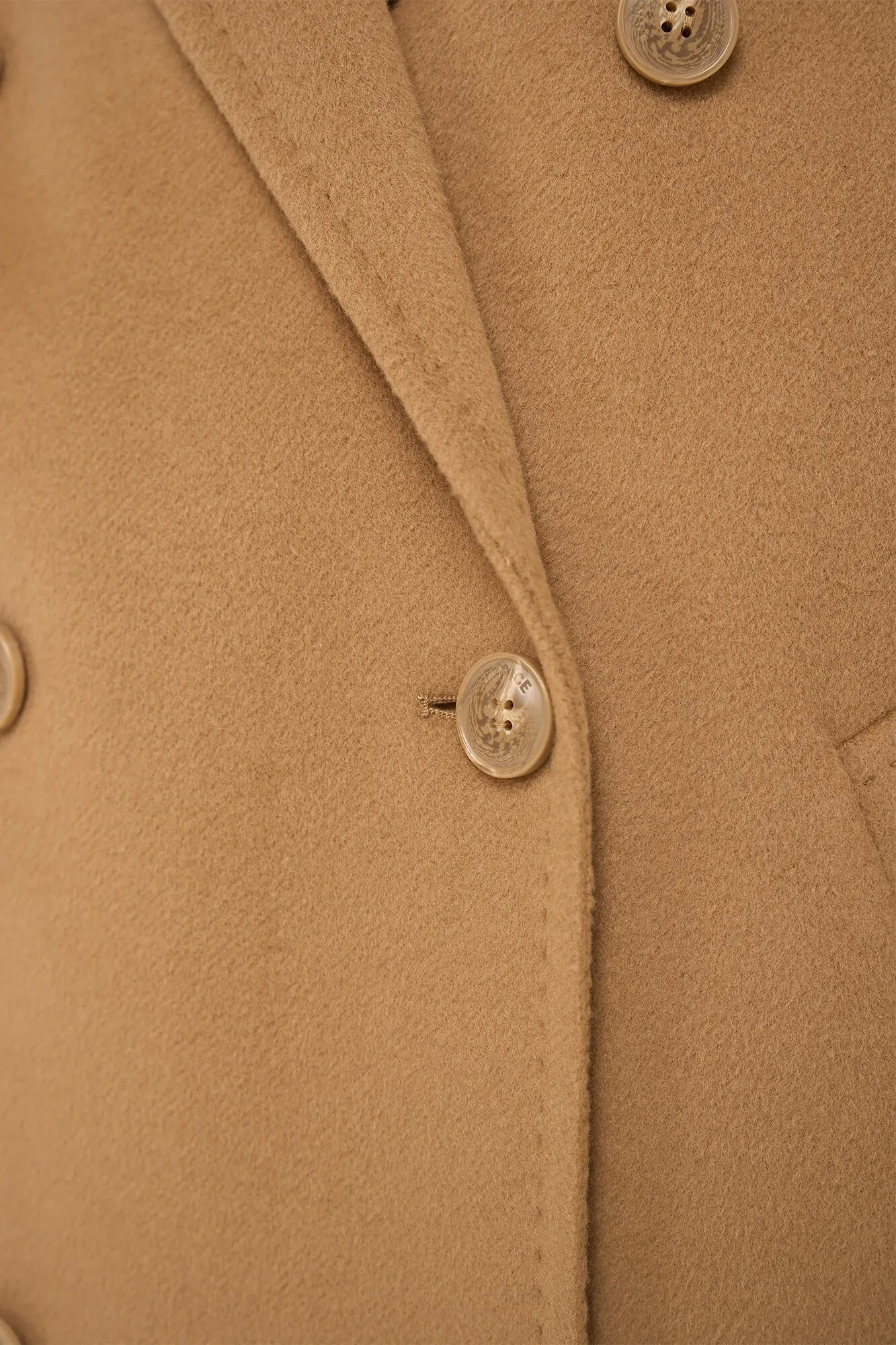 Cashmere Caban Jas Dames Double Face Kennedy Camel