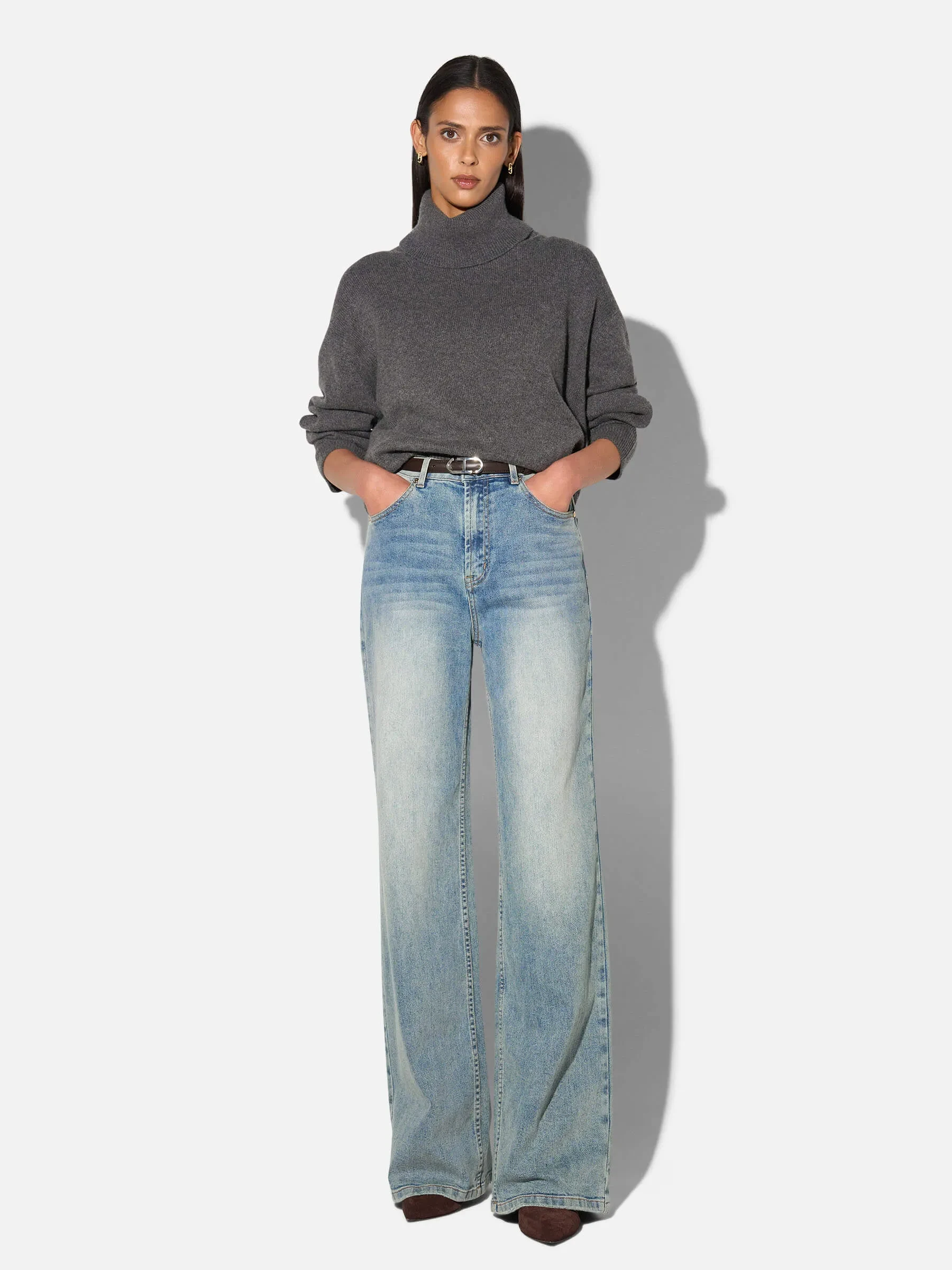 Cashmere Dames Coltrui Bennet Grijs
