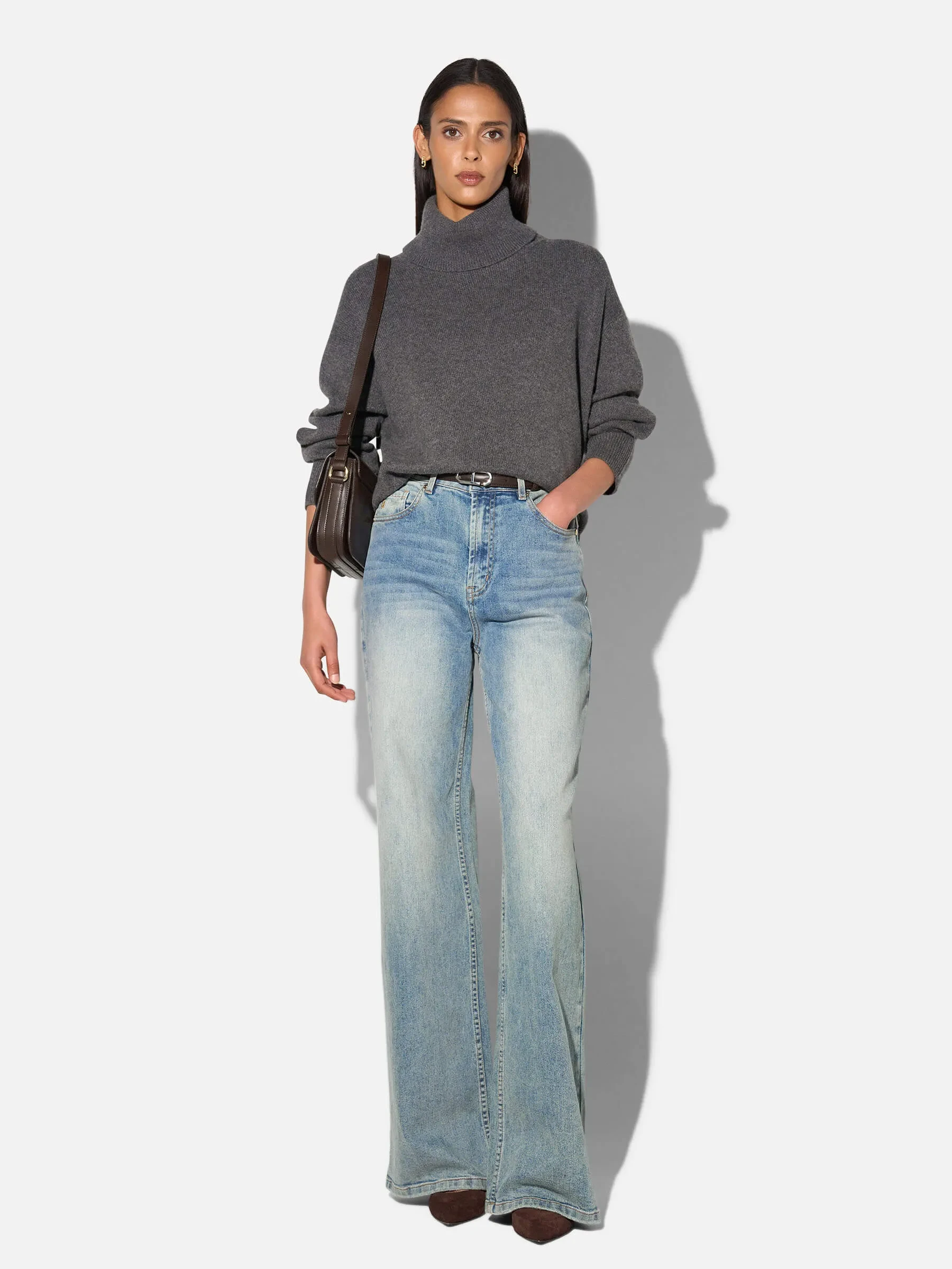 Cashmere Dames Coltrui Bennet Grijs