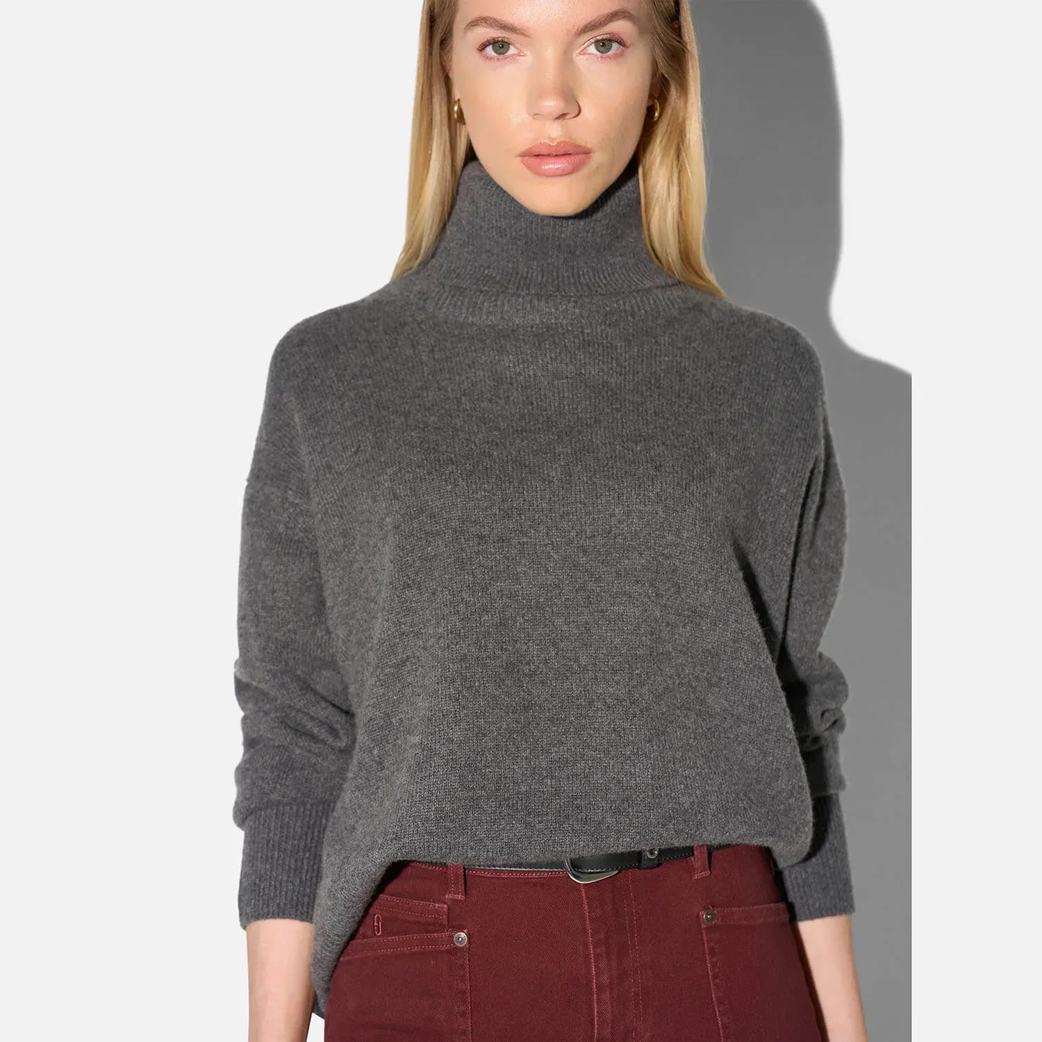 Cashmere Dames Coltrui Dawsey Grijs