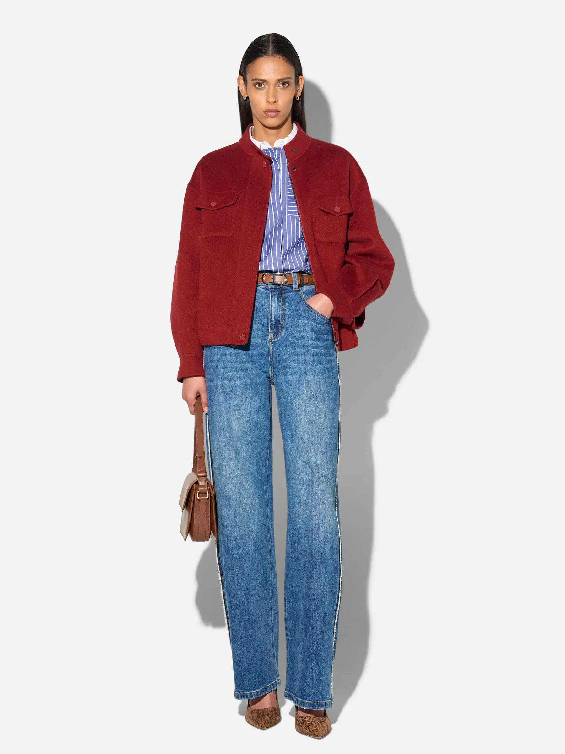 Cashmere Dames Jack Oversized Roan Burgundy