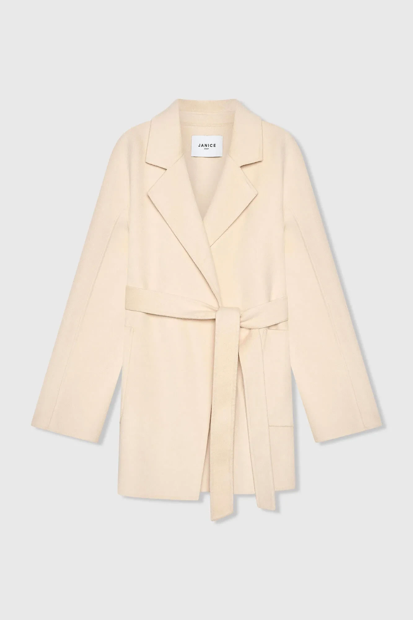 Cashmere Dames Jas Double Face Calvin Beige