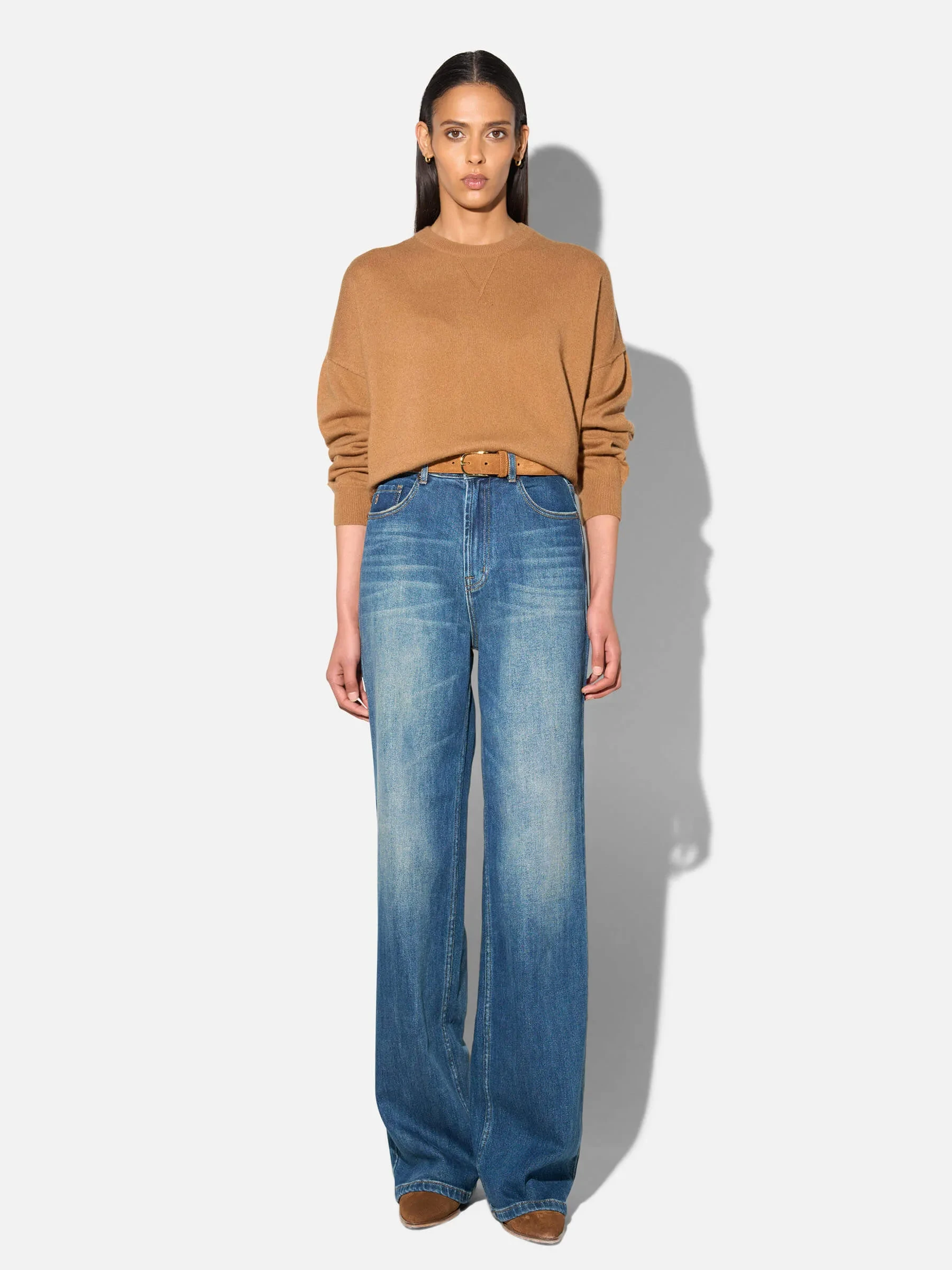 Cashmere Dames Trui Lewis Camel